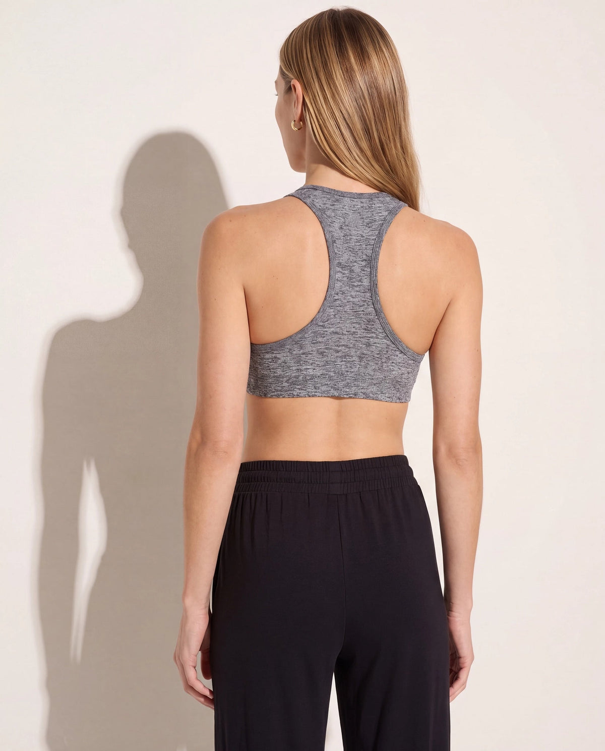 Heather Grey $|& Interval FlowHeather Sculpt Enhearten Bra - SOF Back