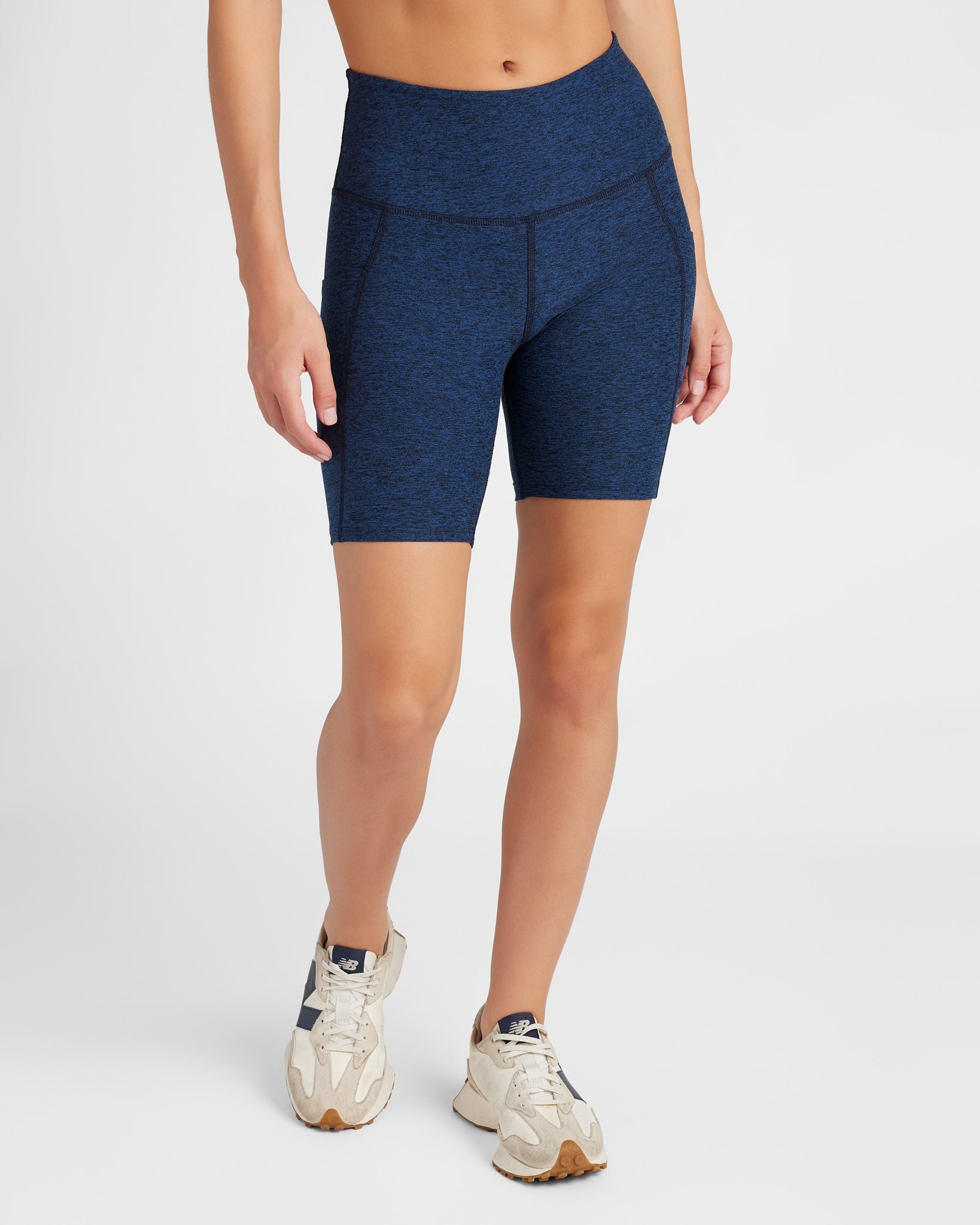Iris Black $|& Interval FlowHeather Sculpt Pocket Bike Short - SOF Front