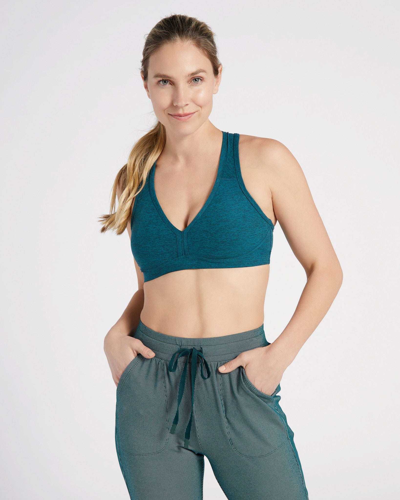 Deep Ocean $|& Interval FlowHeather Sculpt Enhearten Bra - SOF Front