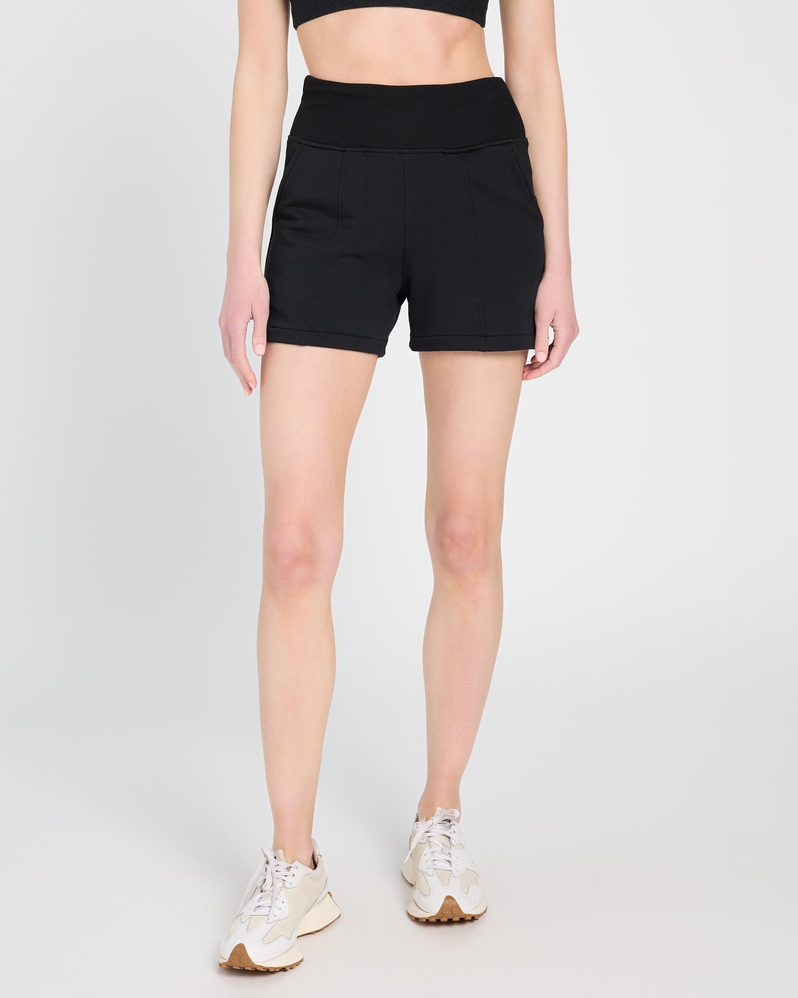 Black $|& Interval Flex Flat Front Short - SOF Front