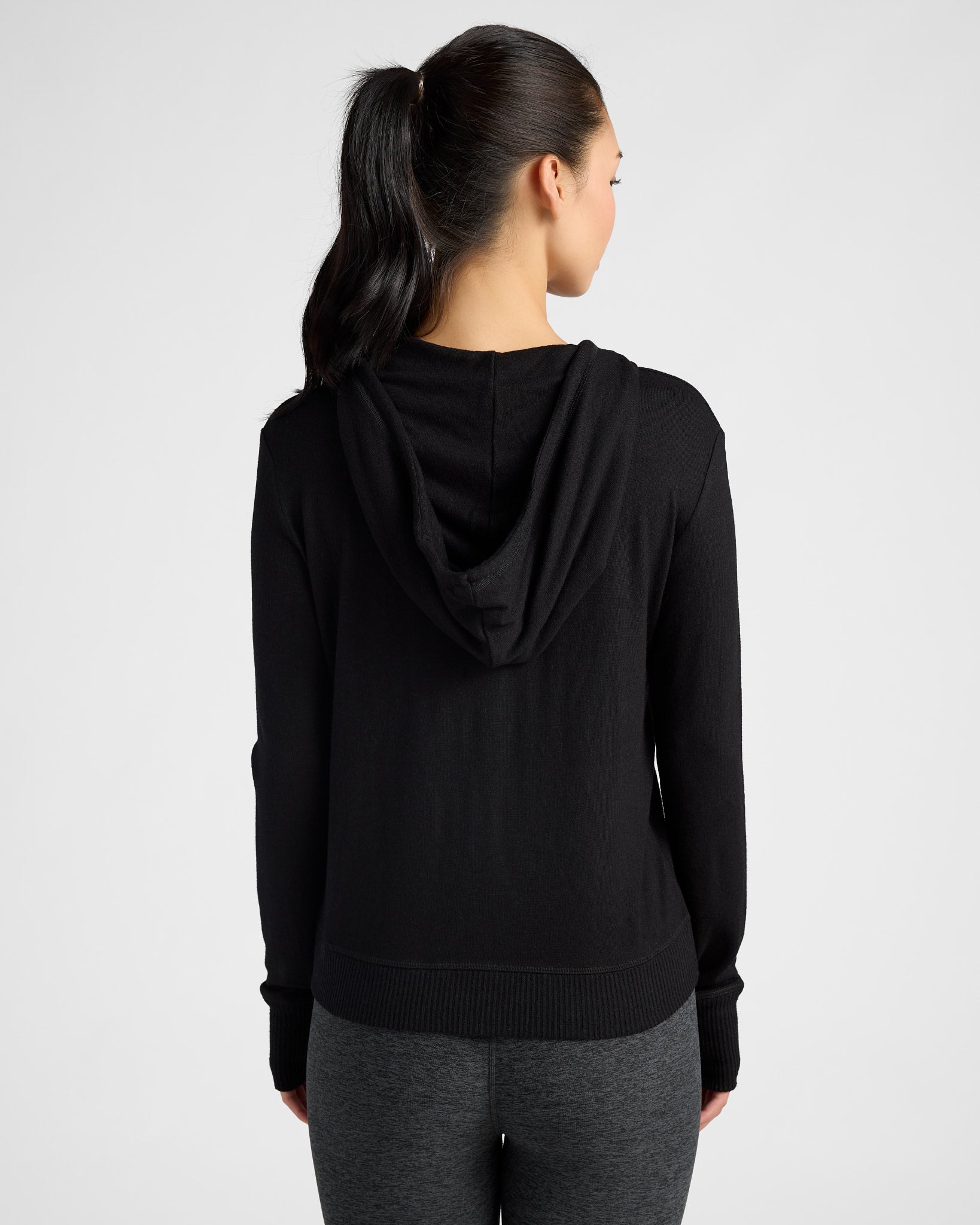 Black $|& Interval Hacci Zip Hoodie - SOF Back