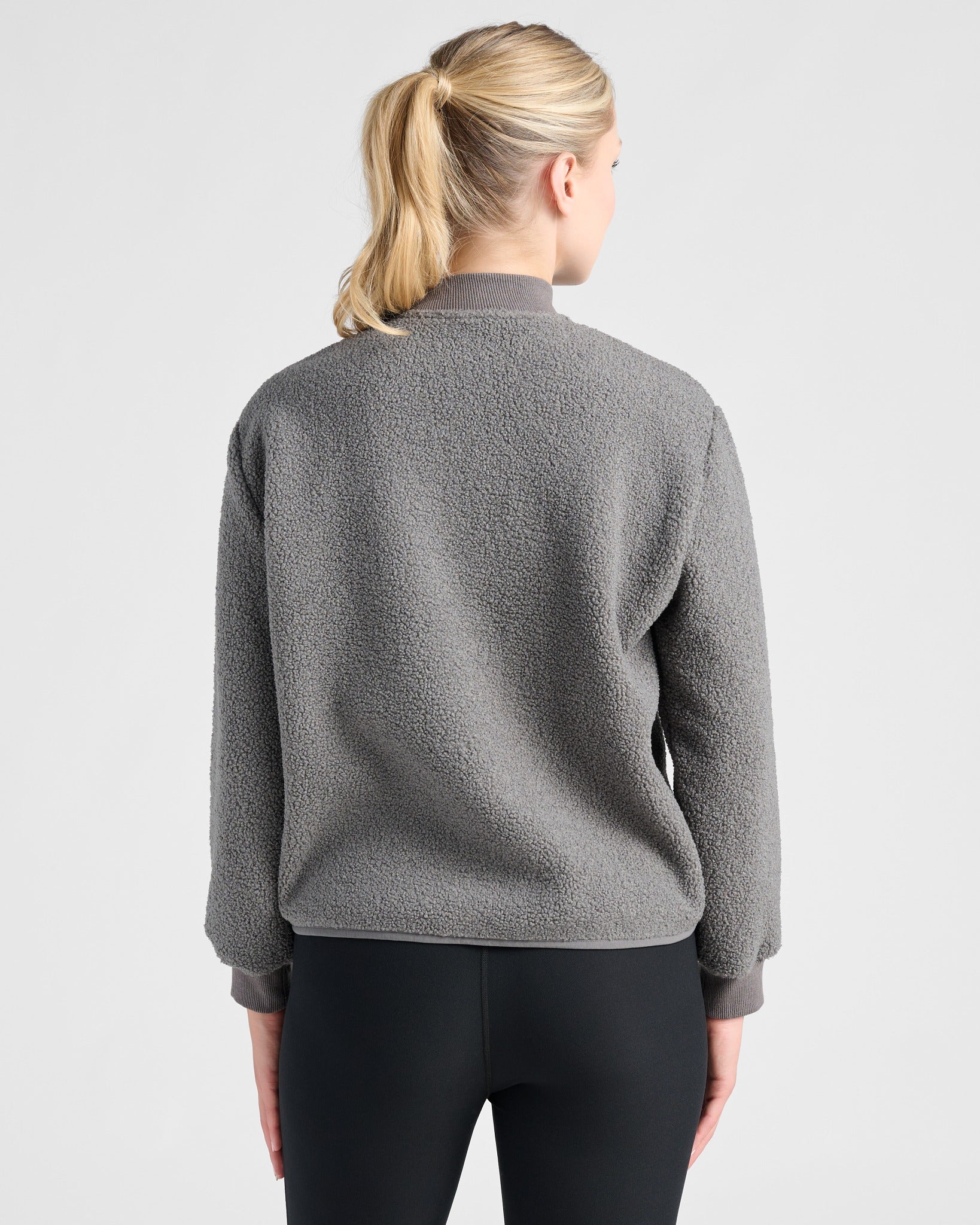 Heather Grey $|& Interval Textured Bomber - SOF Back