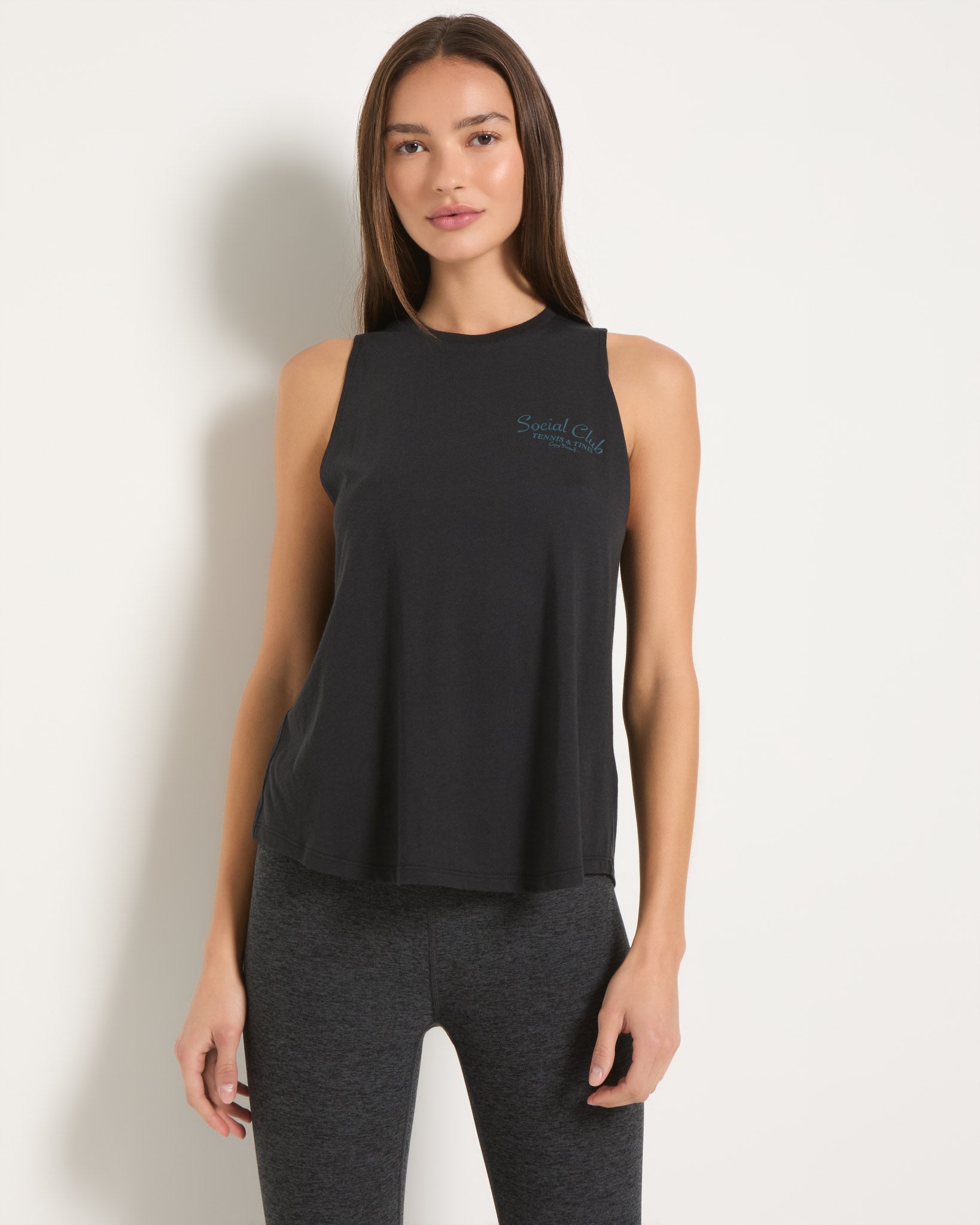 Black $|& Interval Social Club Graphic Tank - SOF Front