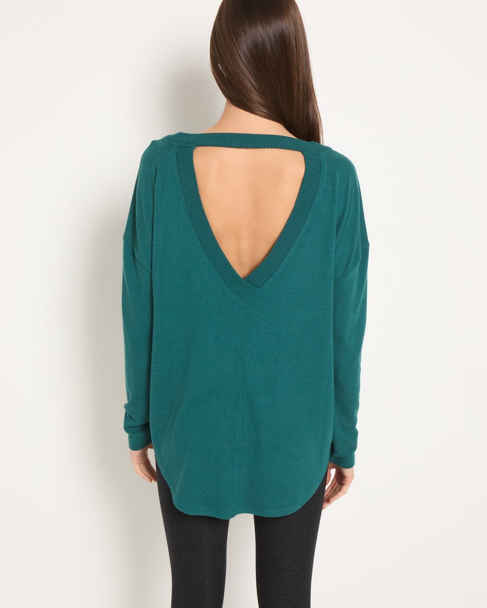 Teal $|& Interval Hacci Sparkle Top - SOF Back