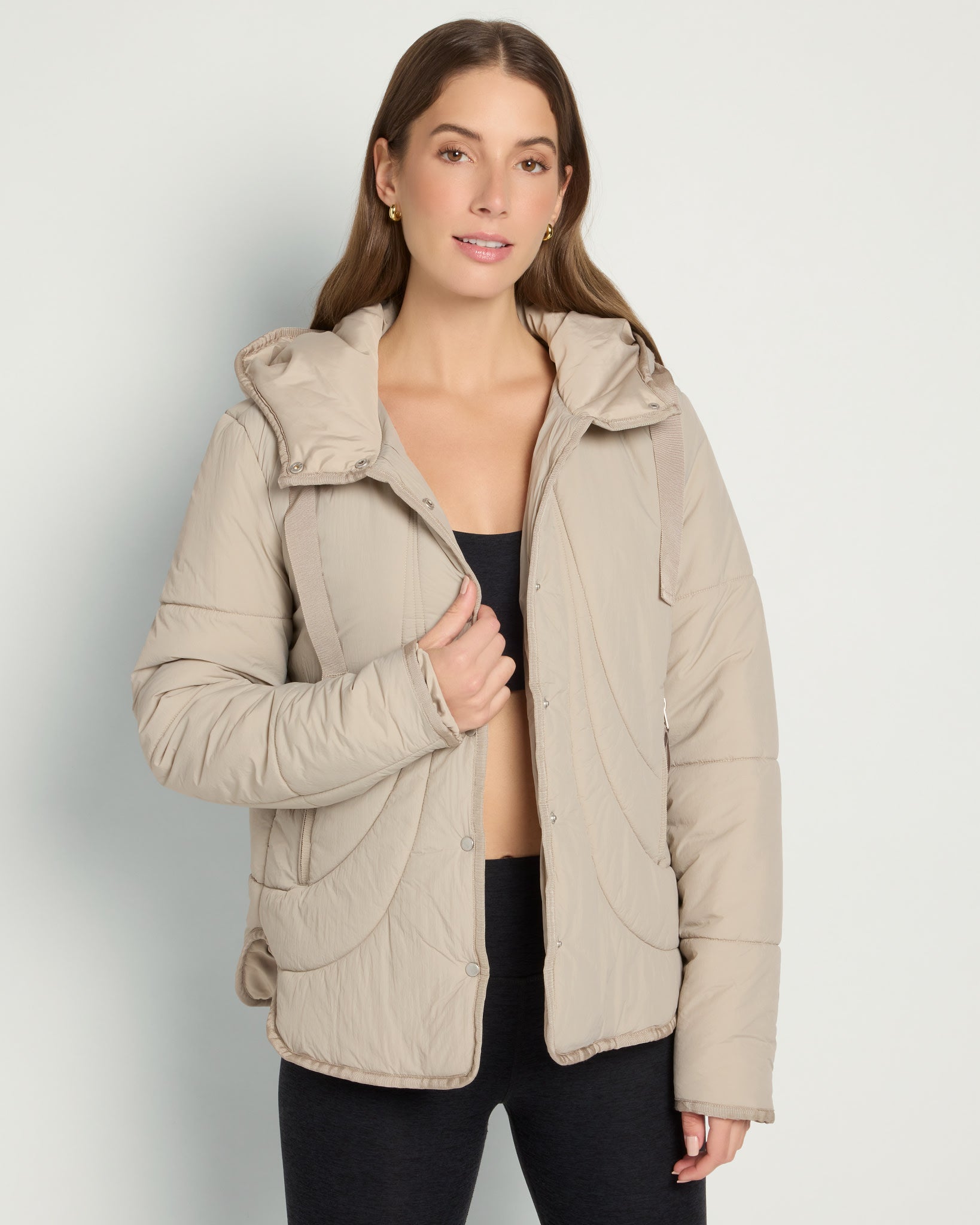 Sand $|& Interval Wayfarer Light Weight Puffer Jacket - SOF Front
