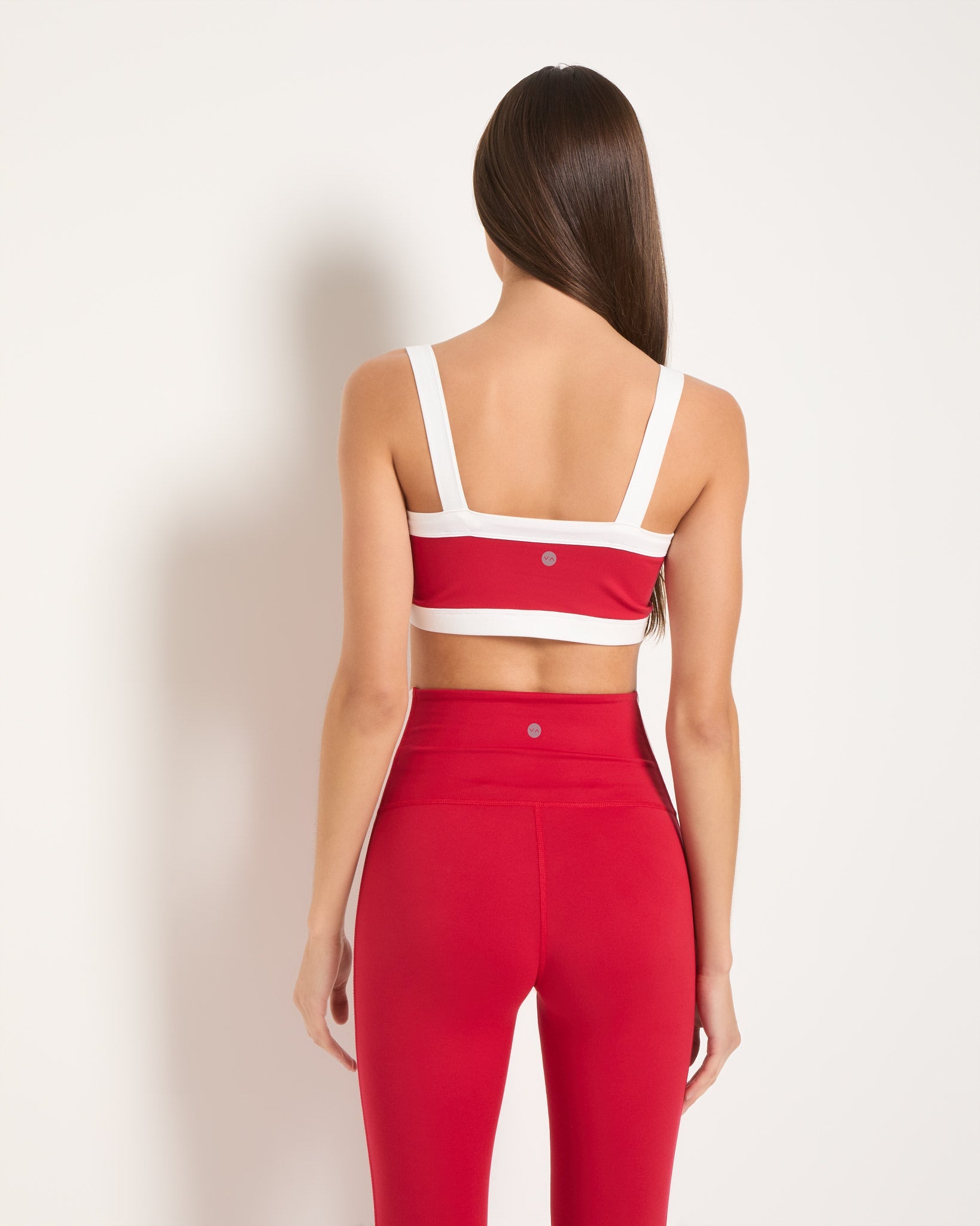 Poppy Solid/White $|& Interval FlowHeather Sculpt Glimmer Bra - SOF Back