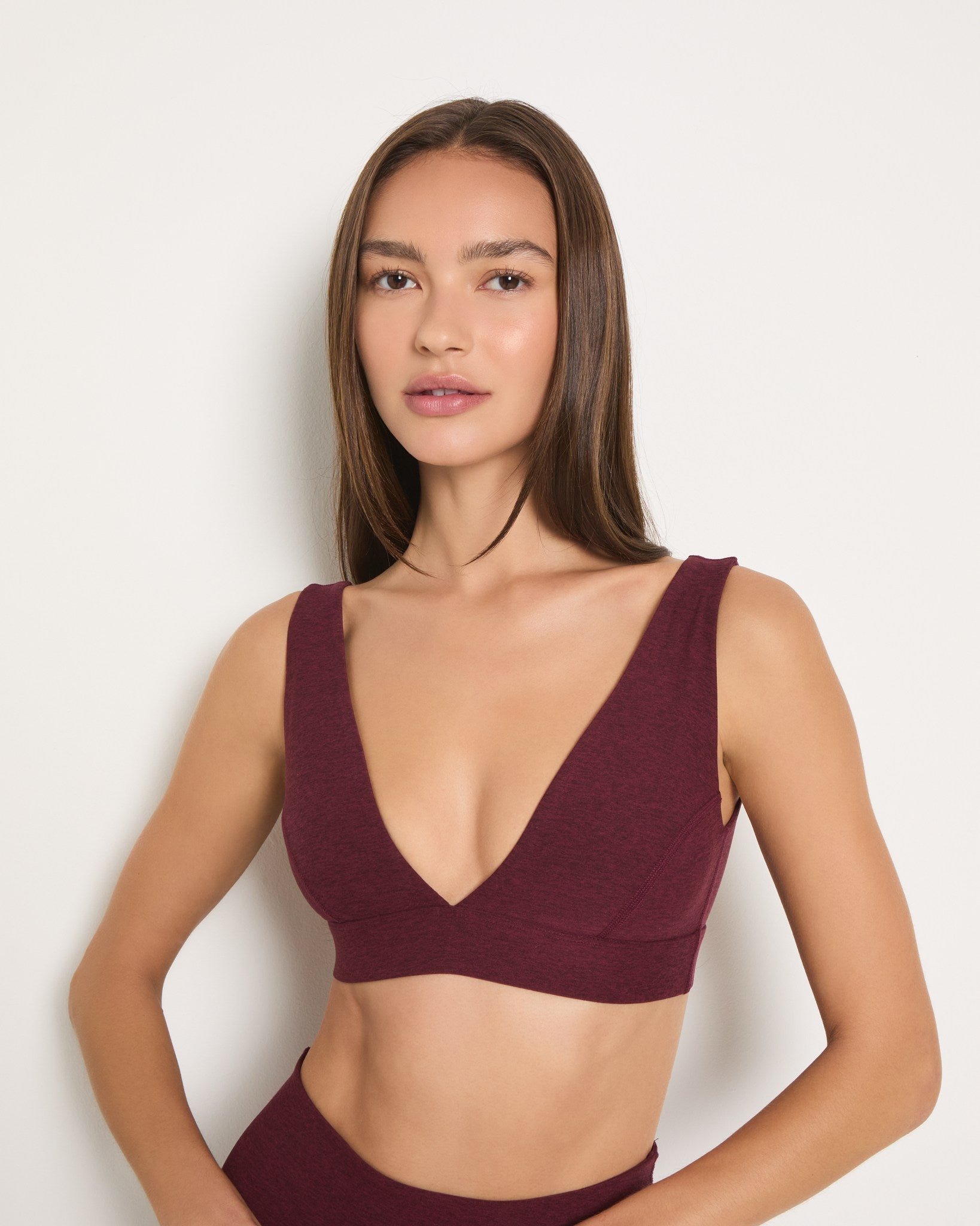 Red Wine $|& Interval FlowHeather Sculpt Venus Bra - SOF Full Front