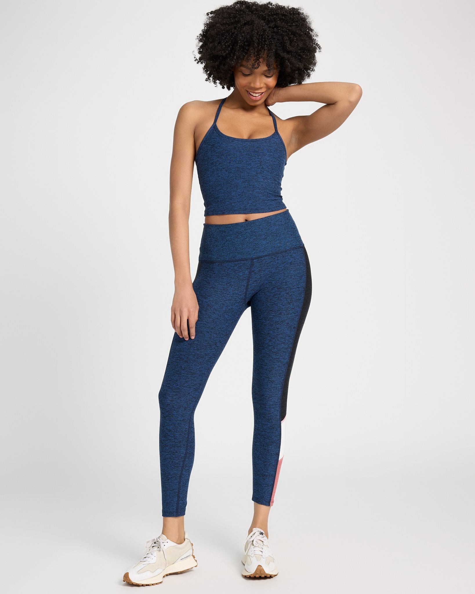 Ink Navy Heather/Night Sky $|& Interval FlowHeather Sculpt Radiant Legging - UGC On Fig