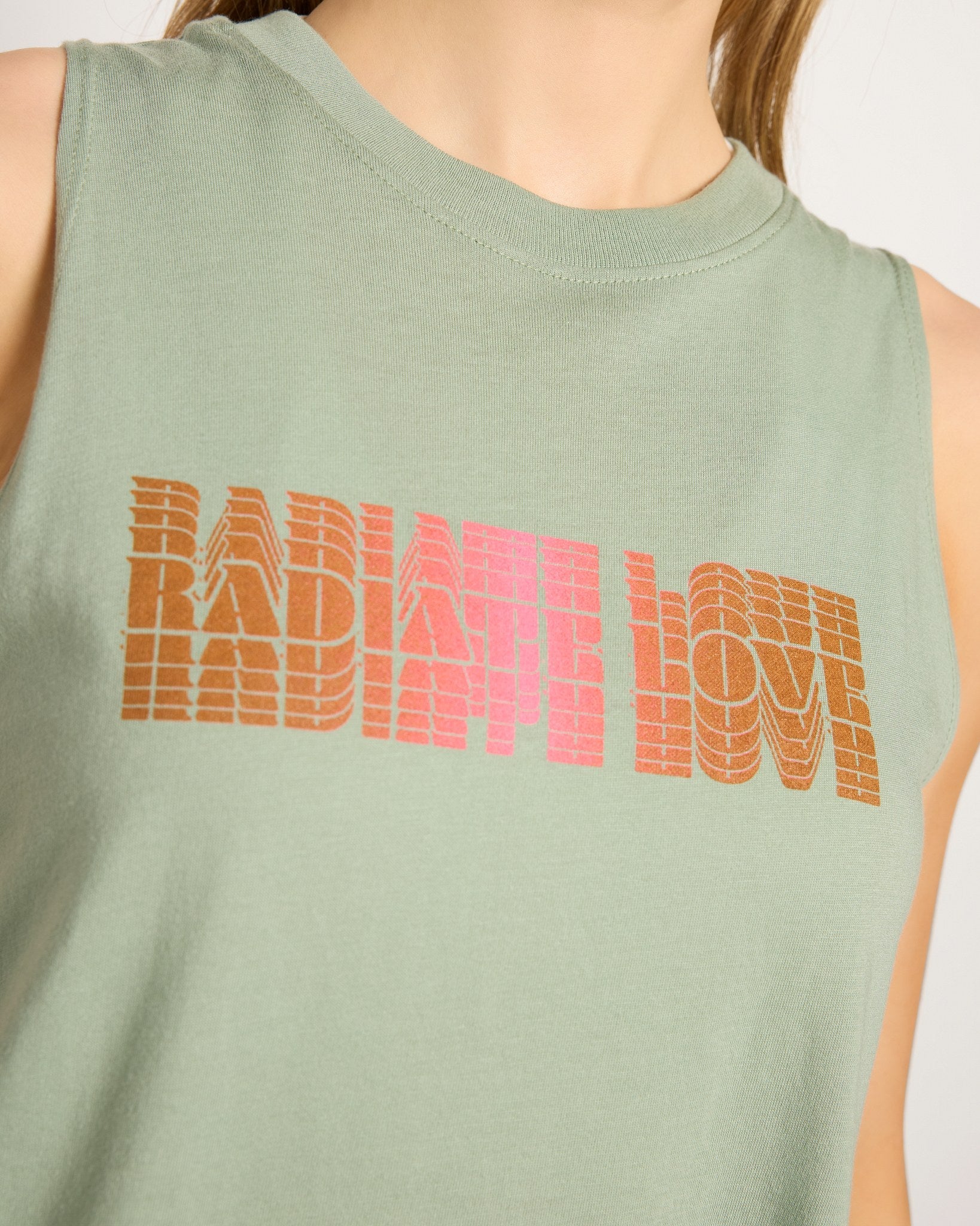 Sage $|& Interval Radiate Love Graphic Tank - SOF Full Front