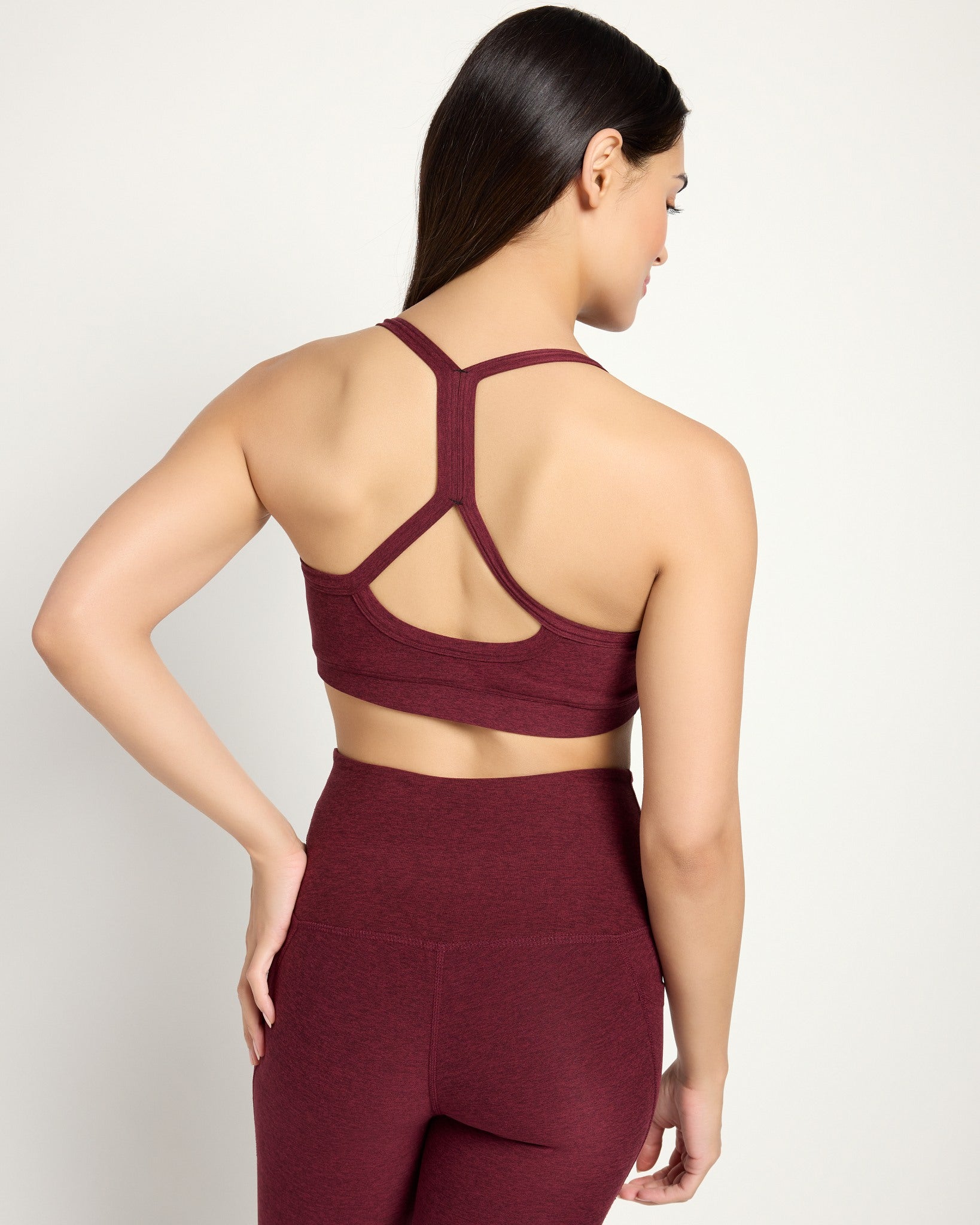 Red Wine $|& Interval FlowHeather Sculpt Zest Bra - SOF Back