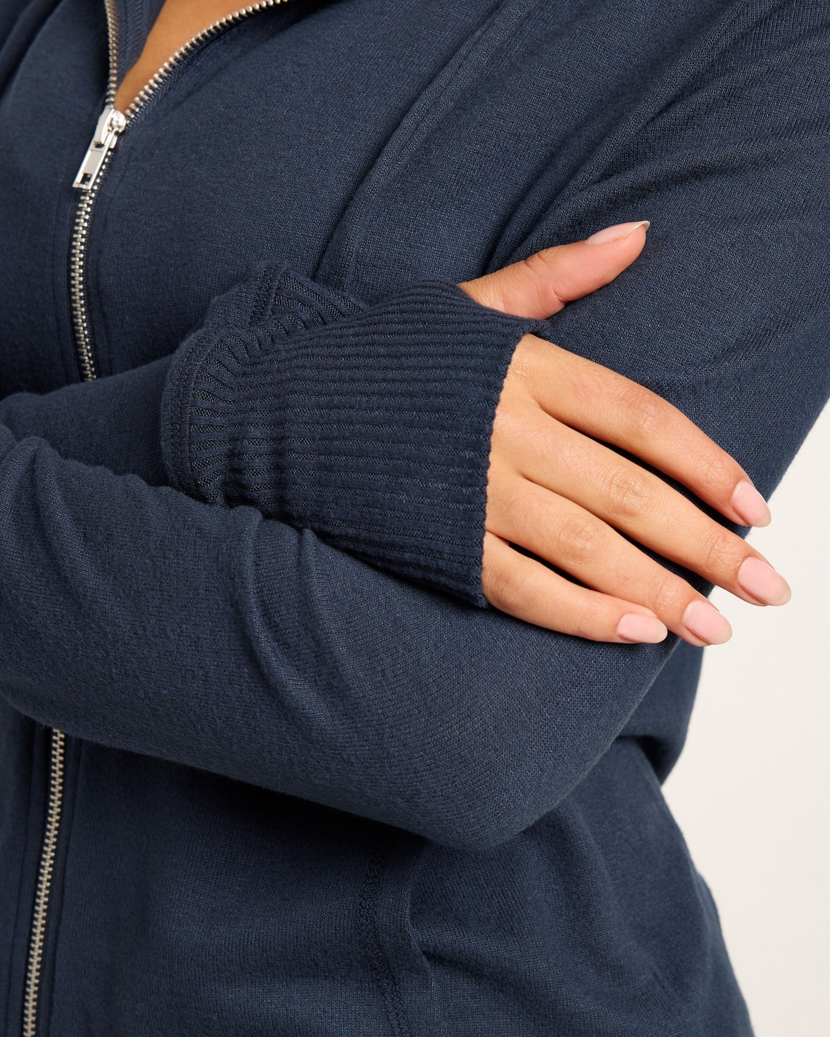 Mariner Midnight $|& Interval Hacci Zip Hoodie - SOF Full Front