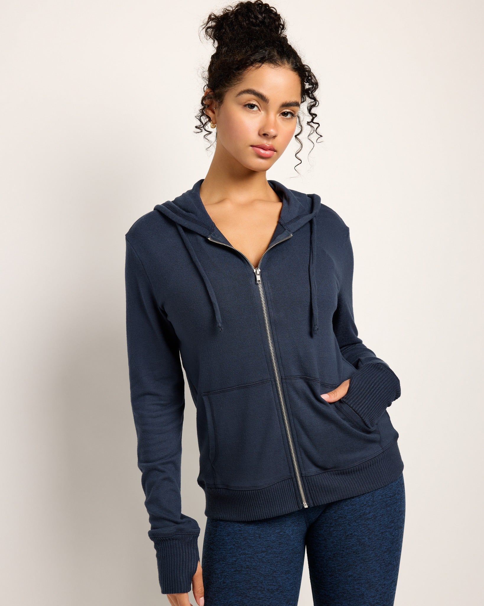 Mariner Midnight $|& Interval Hacci Zip Hoodie - SOF Front