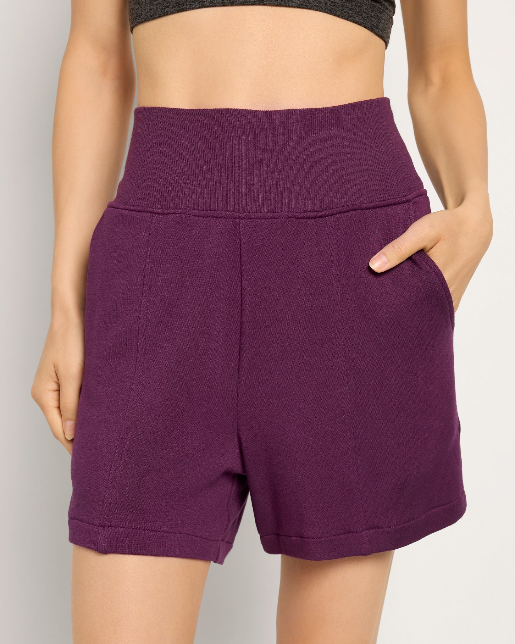 Amethyst $|& Interval Flex Flat Front Short - SOF Front