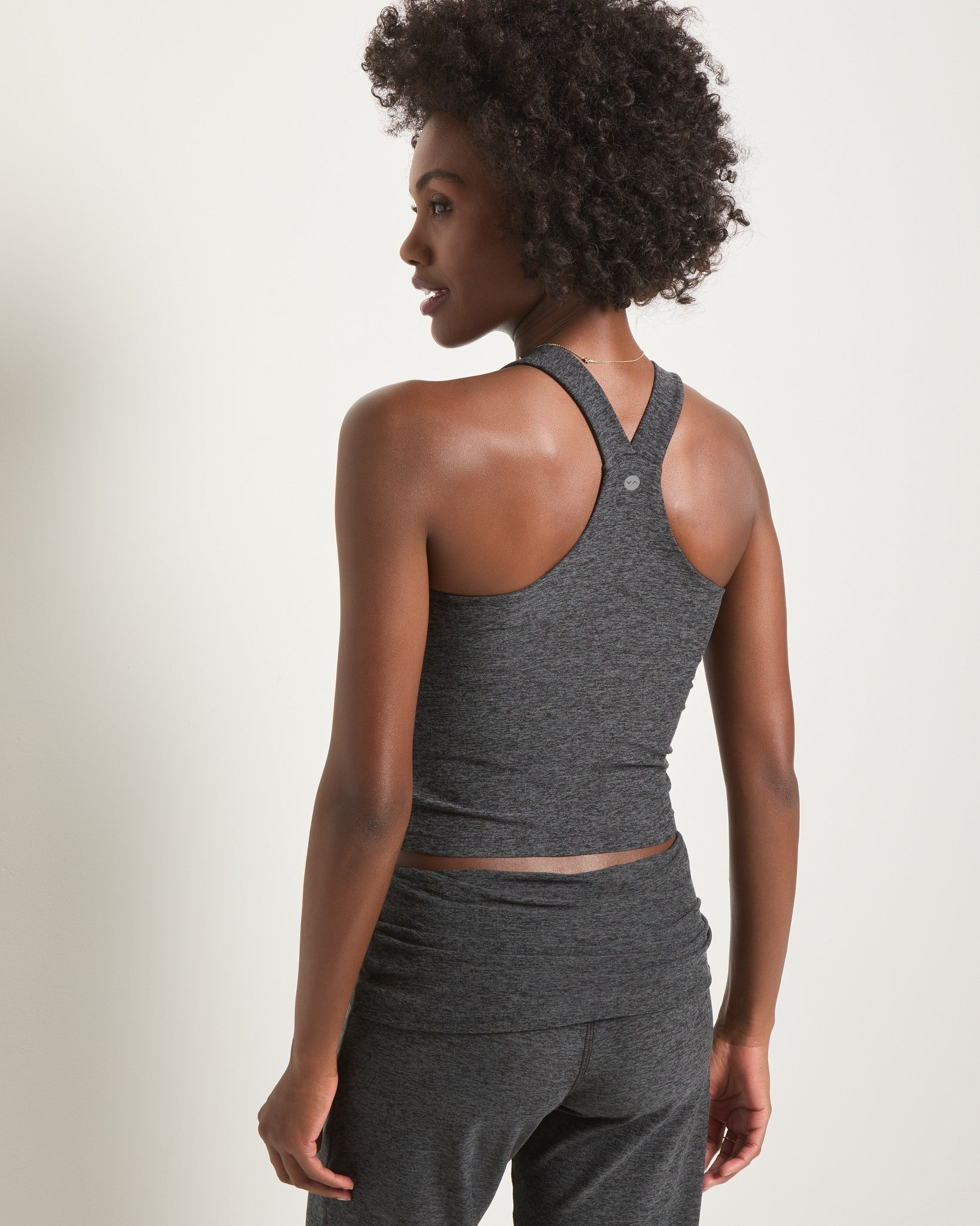 Heather Charcoal $|& Interval FlowHeather Drift Aura Tank - SOF Back