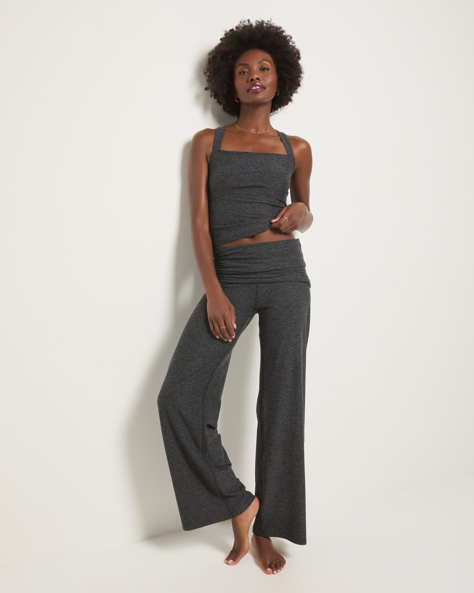 Heather Charcoal $|& Interval FlowHeather Drift Aura Tank - UGC On Fig