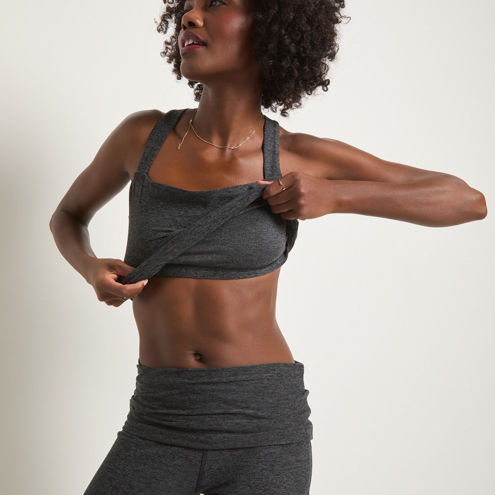 Heather Charcoal $|& Interval FlowHeather Drift Aura Tank - SOF Full Front