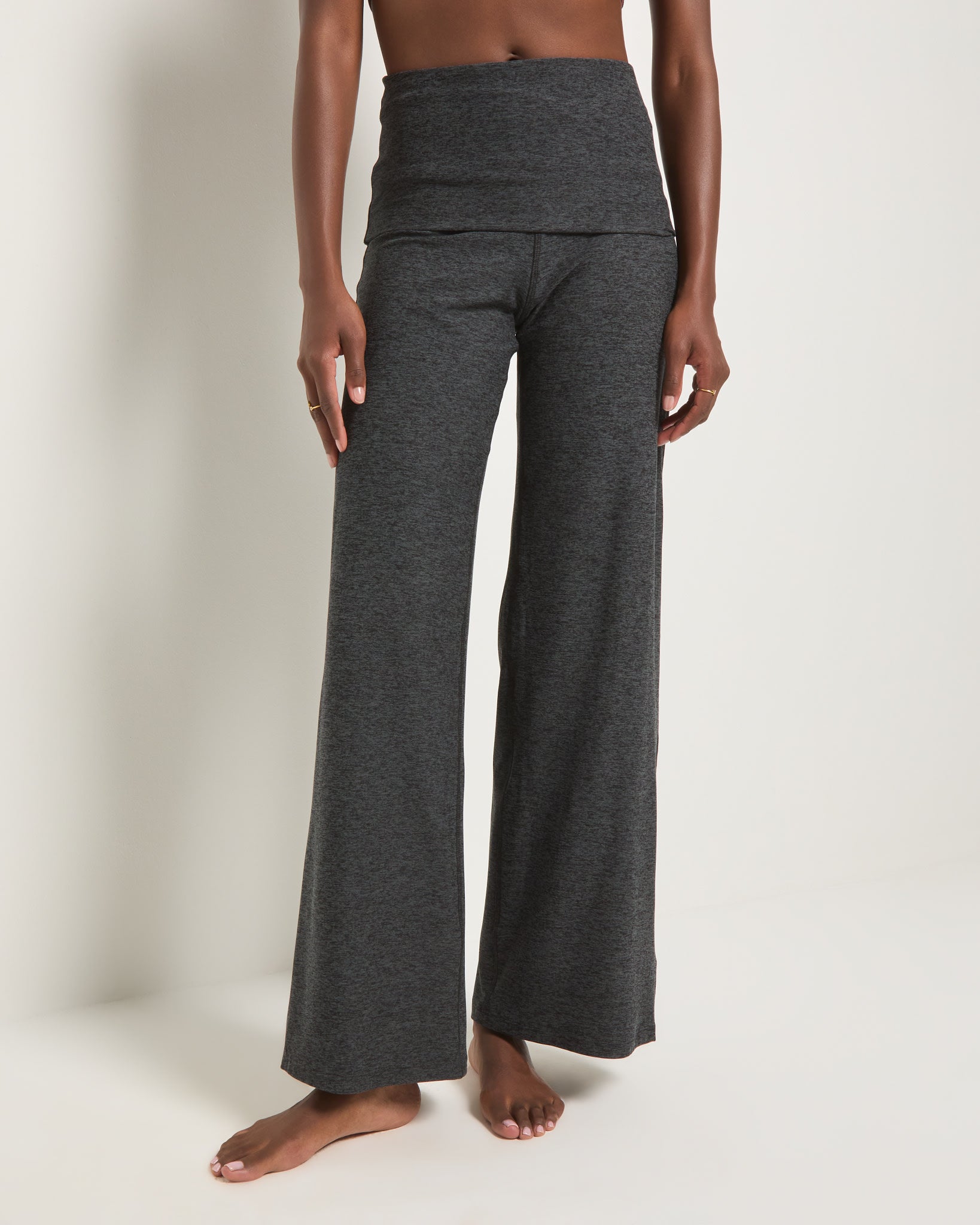 Heather Charcoal $|& Interval FlowHeather Drift Activate Pants - SOF Front