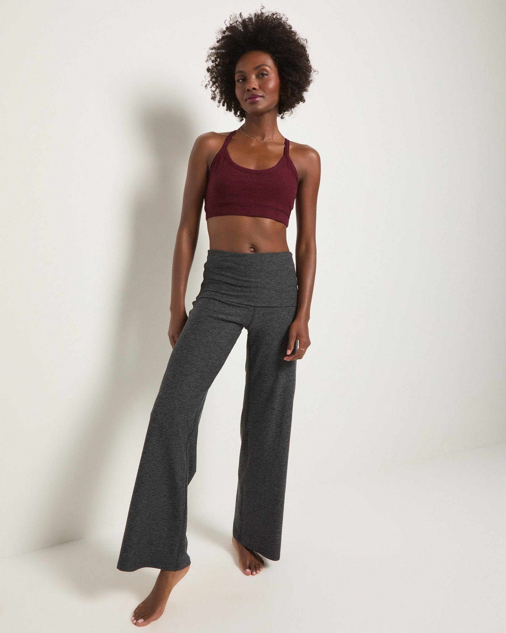 Heather Charcoal $|& Interval FlowHeather Drift Activate Pants - VOF Front