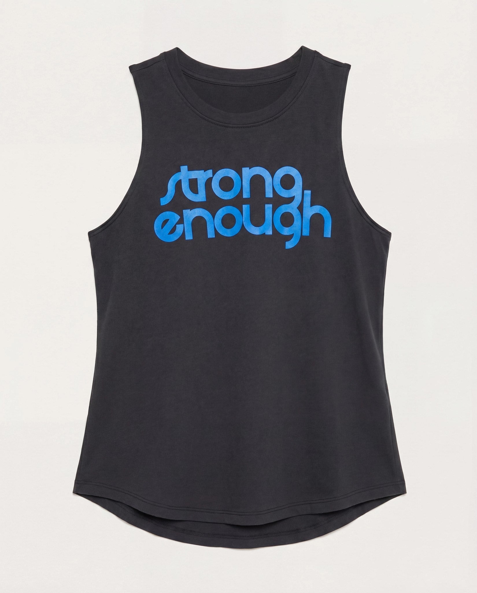 Black $|& Interval Strong Enough Grace Muscle Tank - Hanger Detail