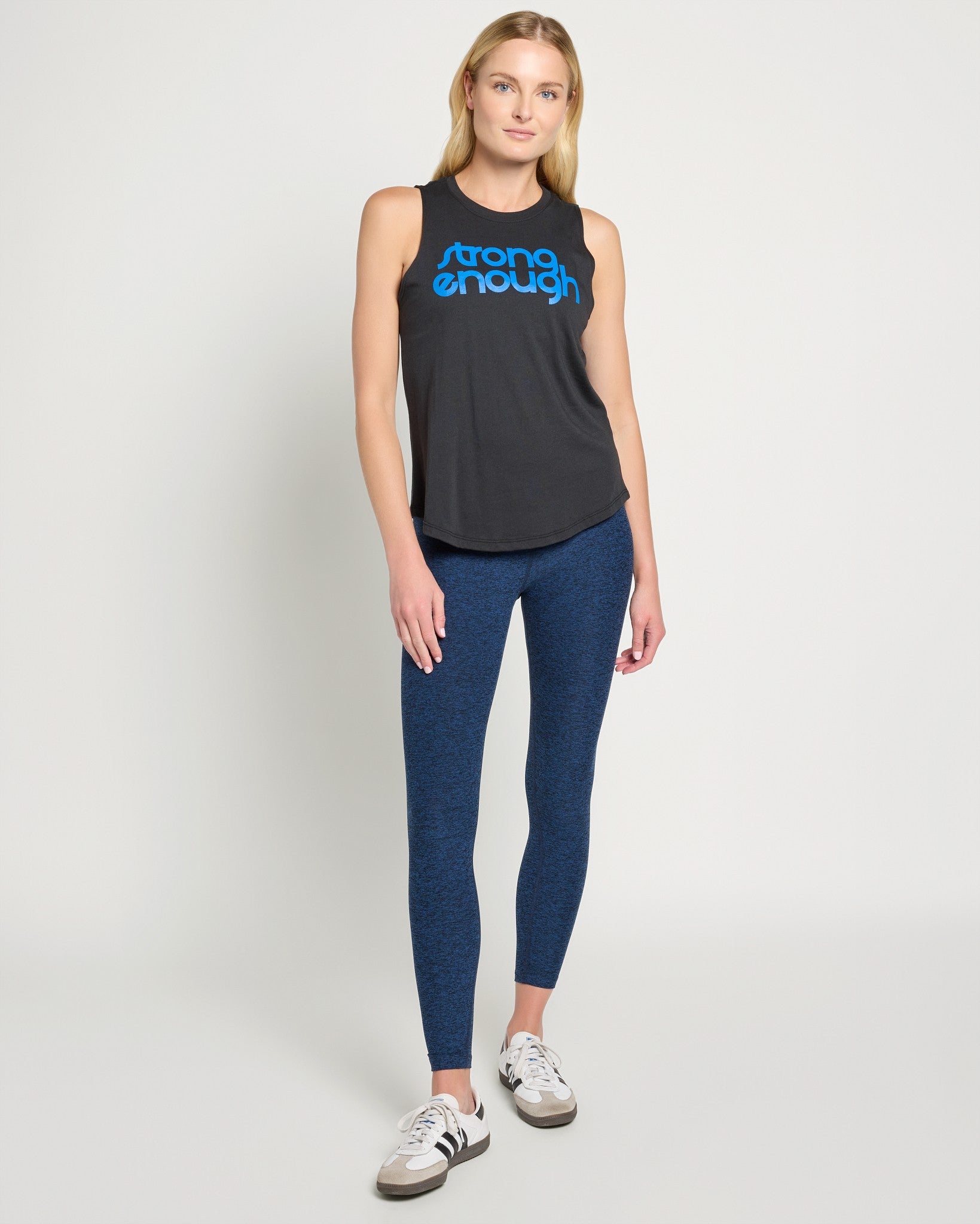 Black $|& Interval Strong Enough Grace Muscle Tank - UGC On Fig
