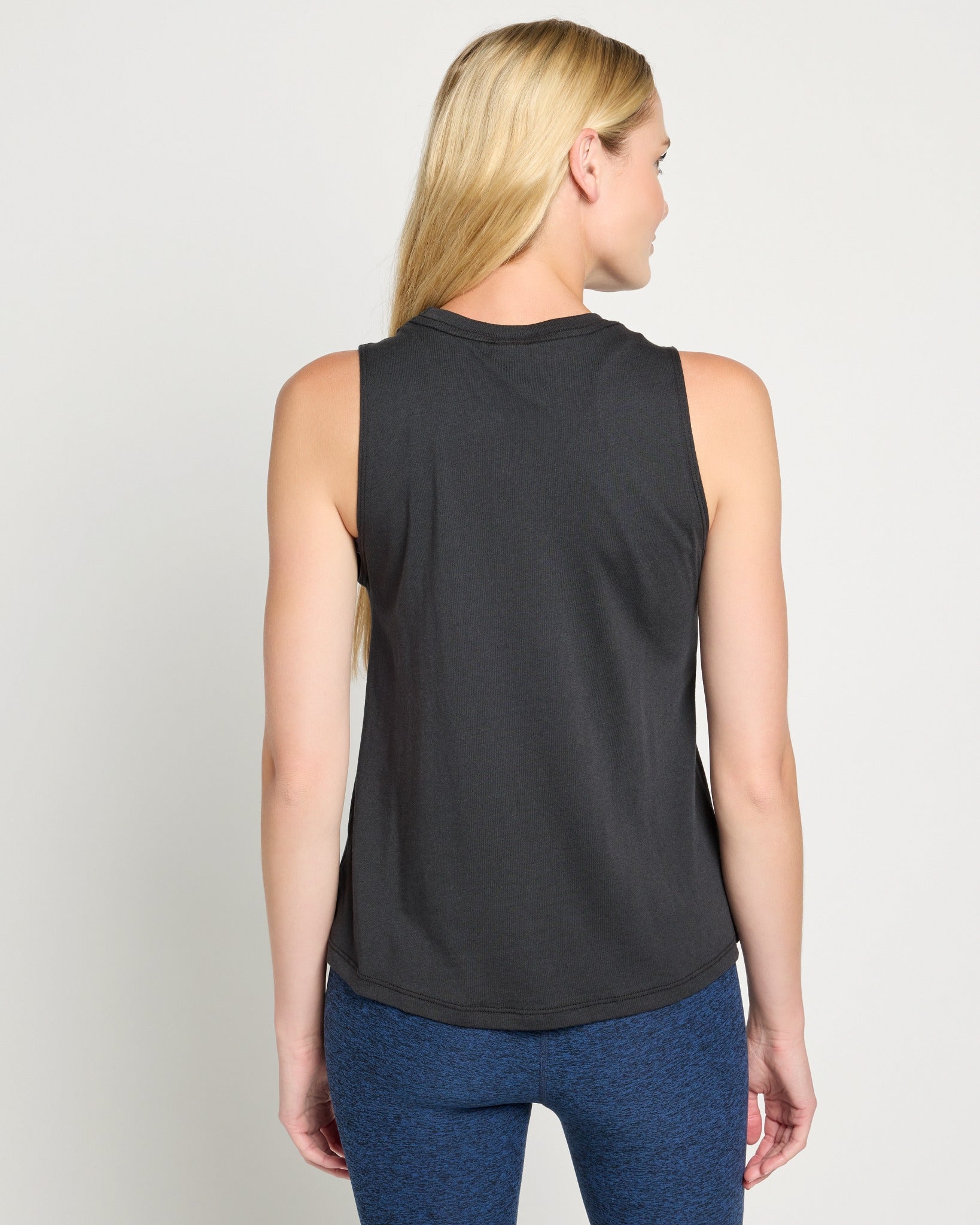 Black $|& Interval Strong Enough Grace Muscle Tank - SOF Back