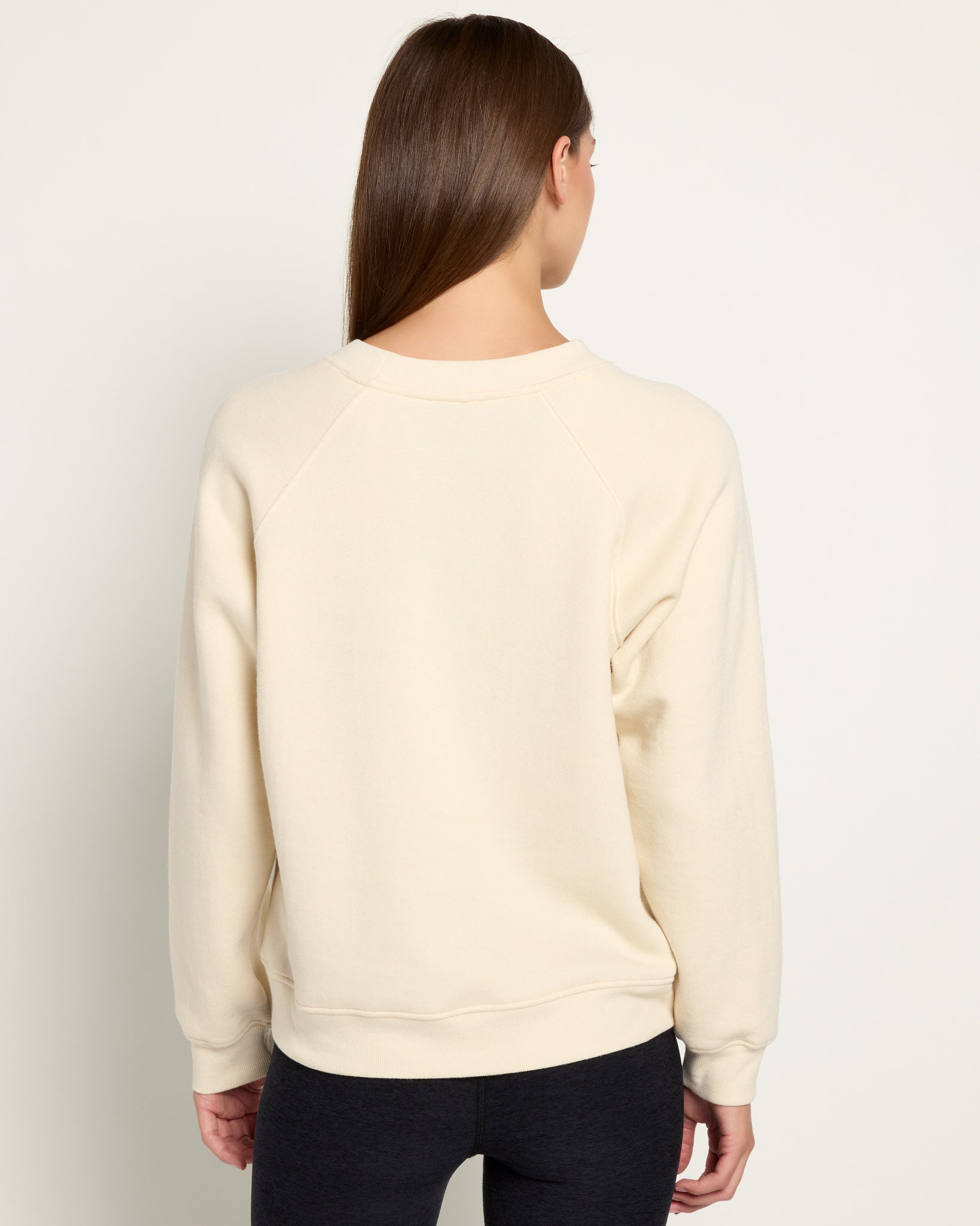 Cream $|& Interval Reset Raglan Sweatshirt Love Yourself - SOF Back