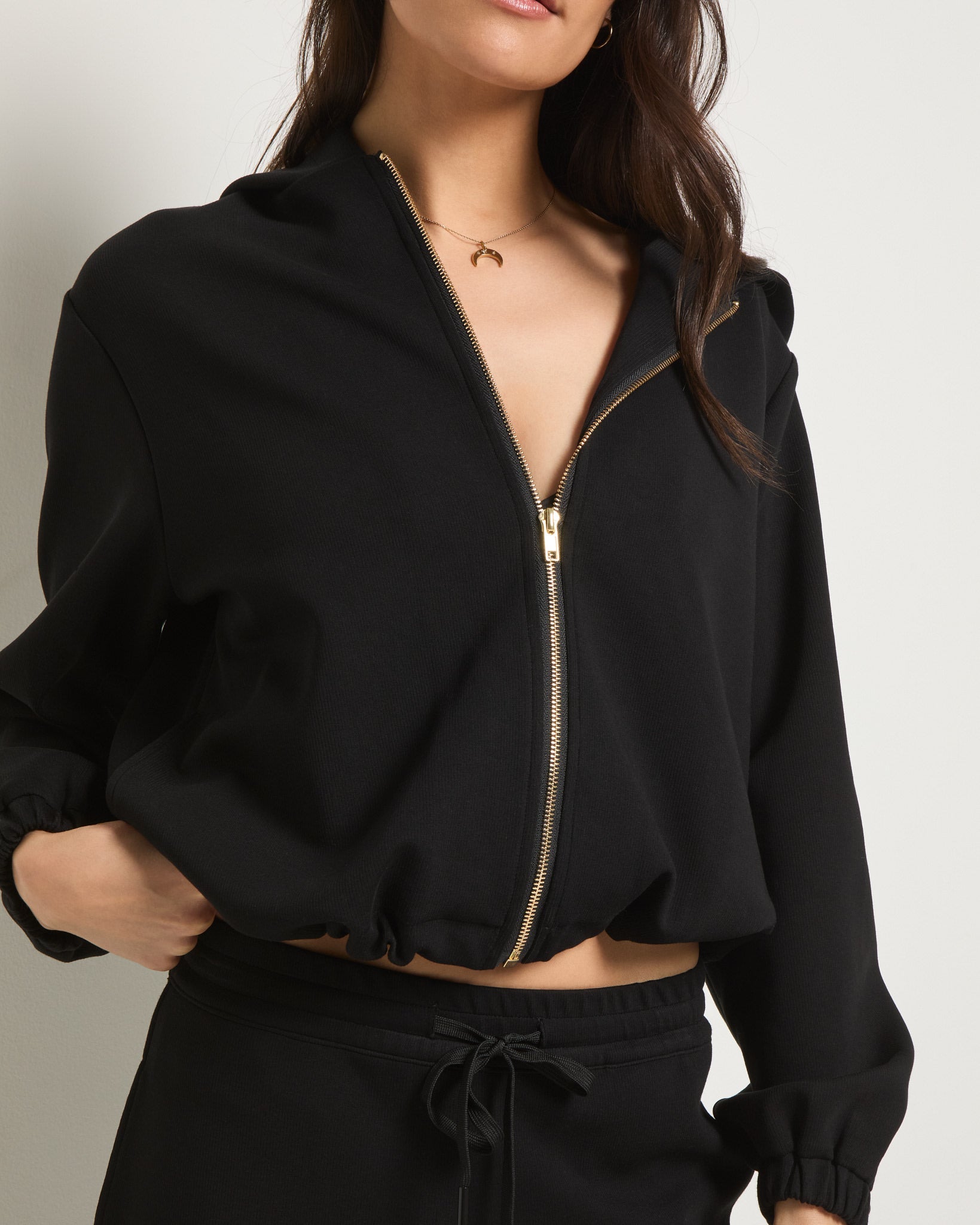 Black $|& Interval Stride Hoodie - VOF Front