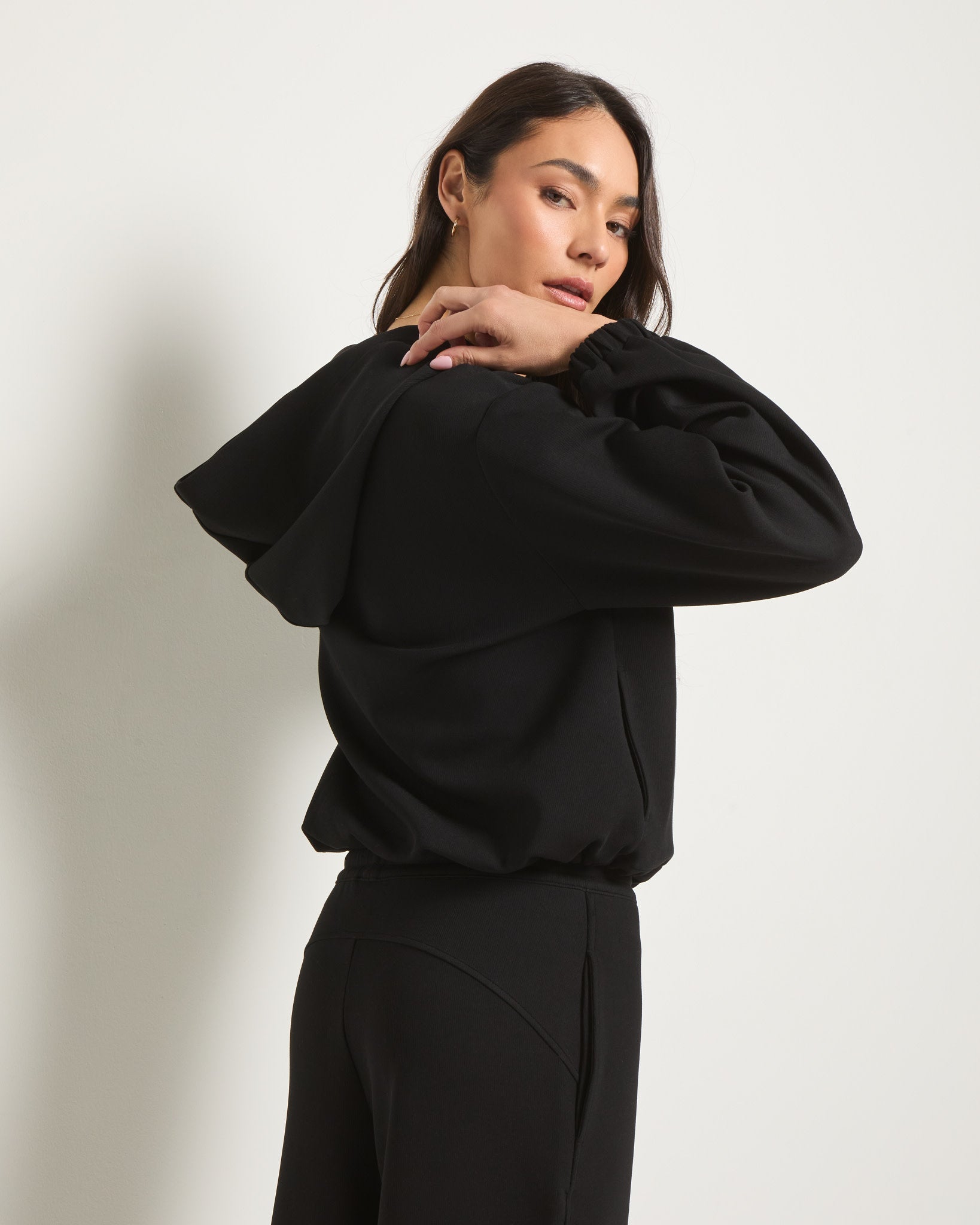Black $|& Interval Stride Hoodie - SOF Back