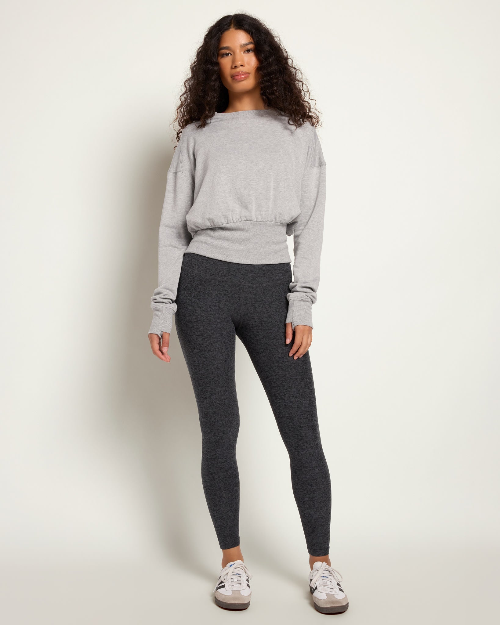 Heather Grey $|& Interval Fleece Back Yoke Pullover - UGC On Fig