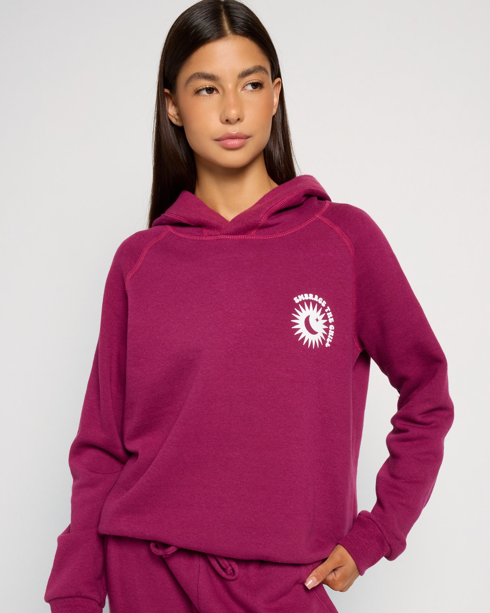Sangria $|& Interval Motivate Hoodie - SOF Front