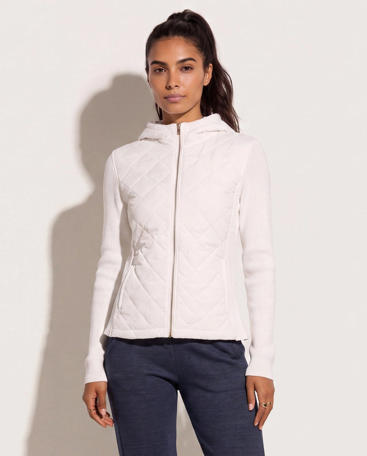 White $|& Herizon Valley Mixed Media Jacket - SOF Front