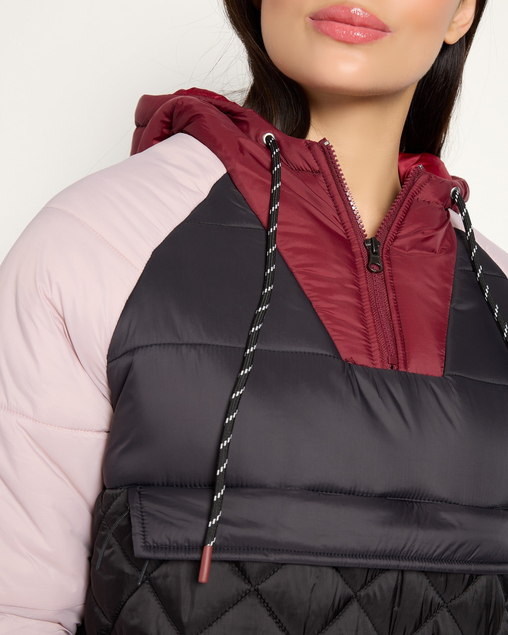 Black $|& Interval Minaret Popover Puffer Jacket - SOF Full Front