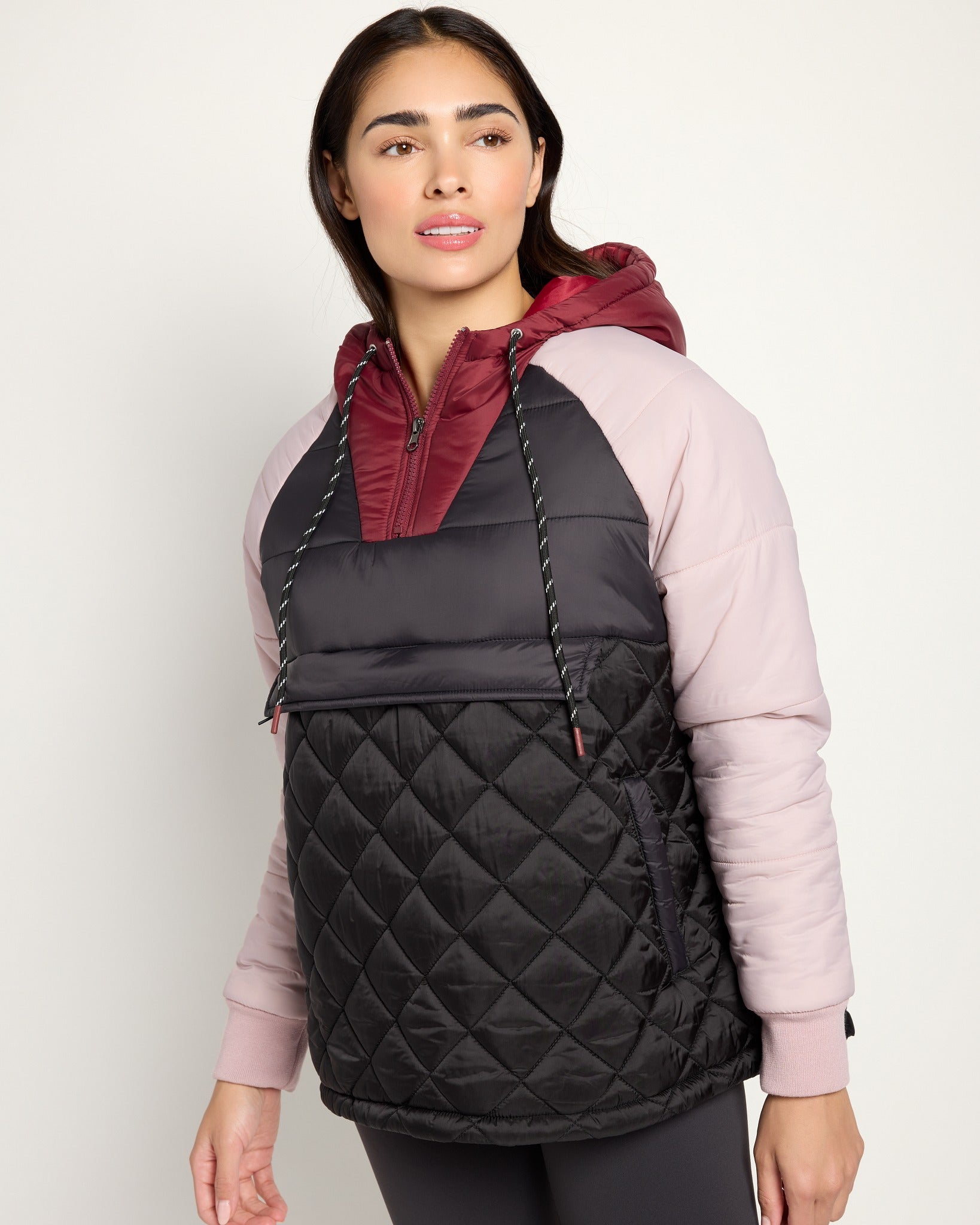 Black $|& Interval Minaret Popover Puffer Jacket - SOF Front