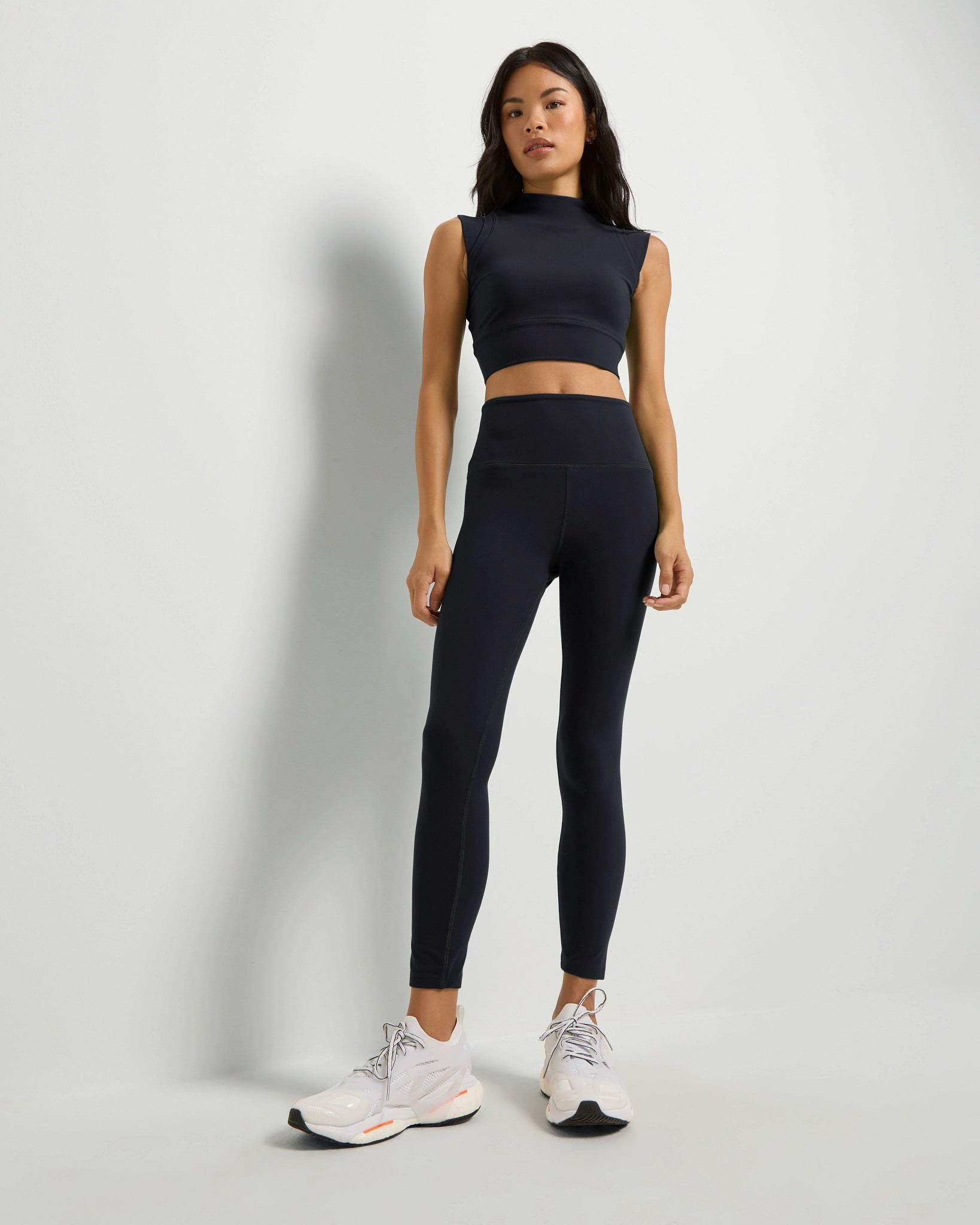 Black $|& Interval CloudLight Vibe Long Crop Tank - UGC On Fig