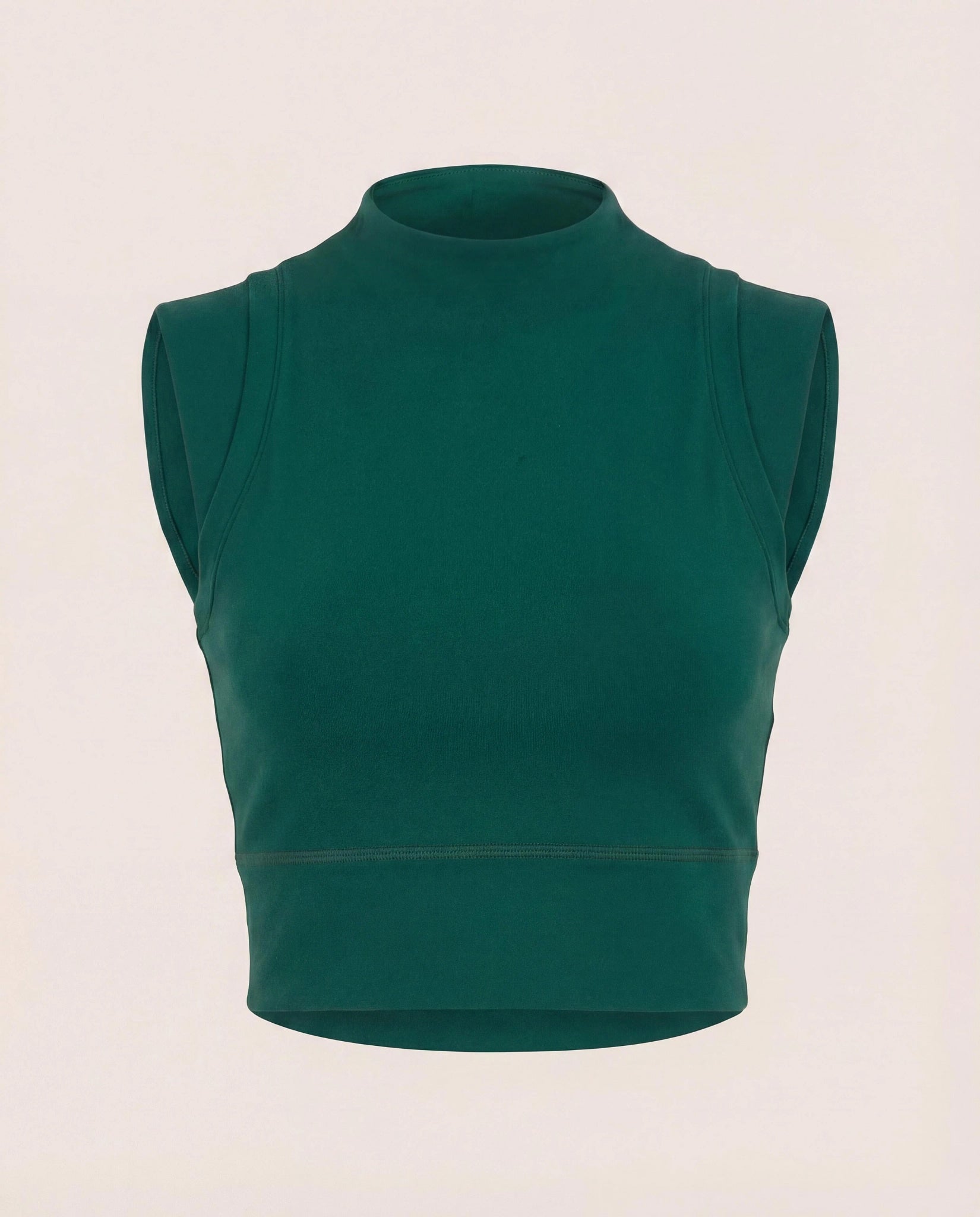 Forest Green $|& Interval CloudLight Vibe Long Crop Tank - Hanger Detail