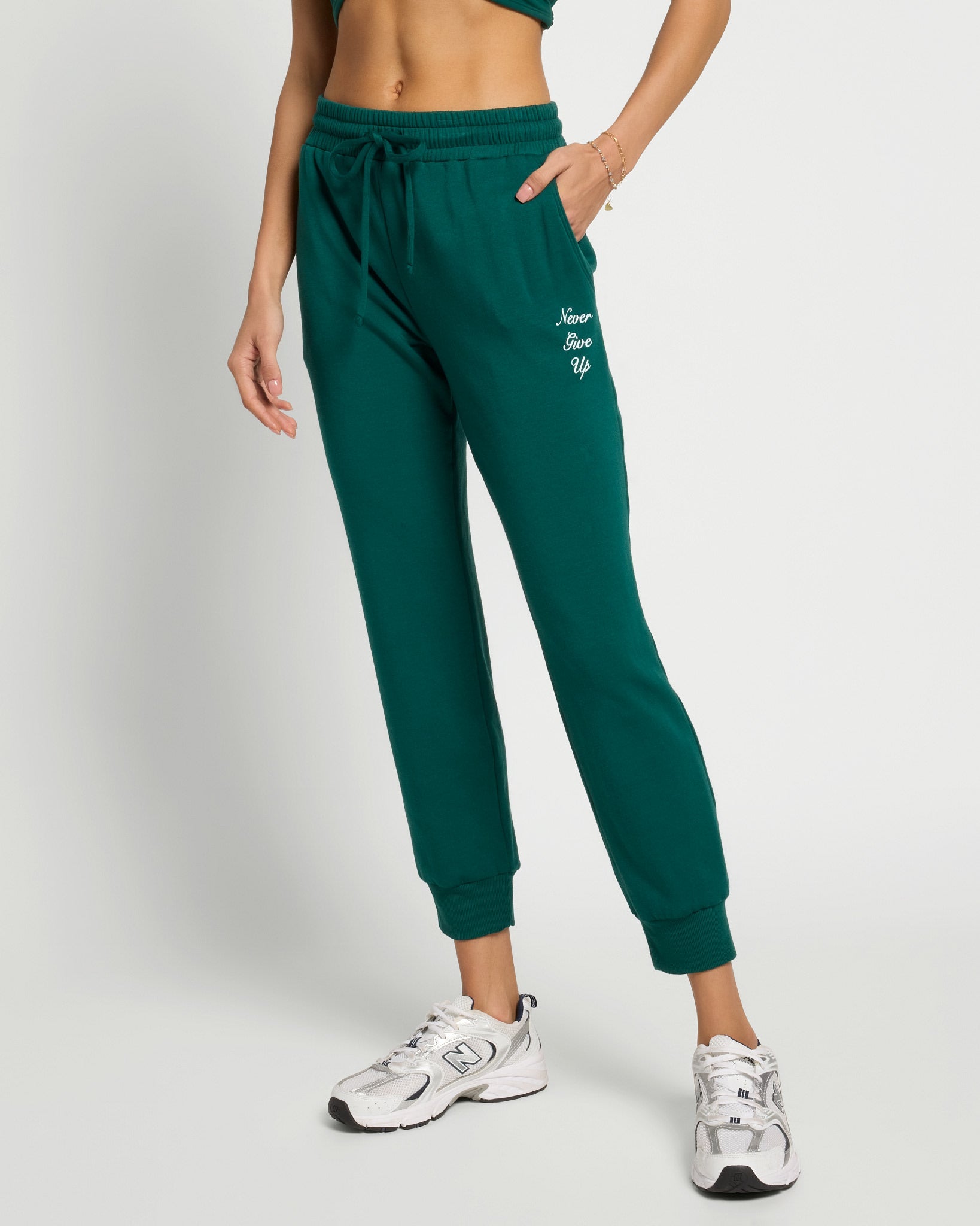 Forest Green $|& Interval Flex Fleece Graphic Jogger - SOF Front