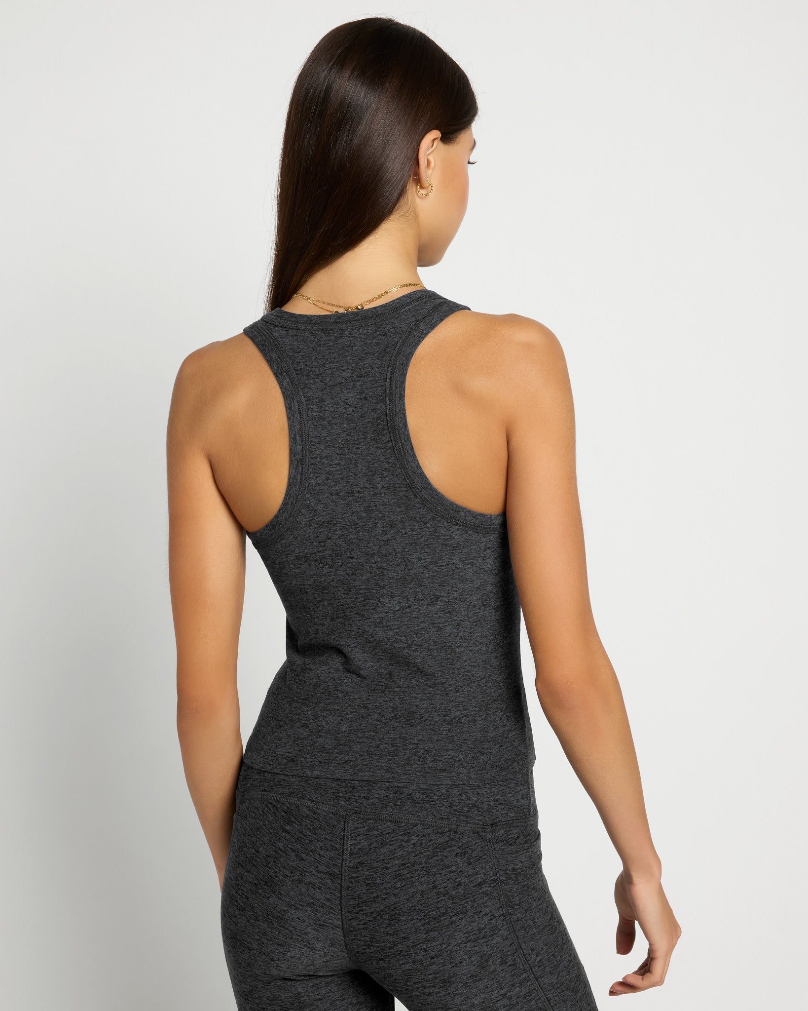 Heather Charcoal $|& Interval FlowHeather Sculpt Goal Tank - SOF Back