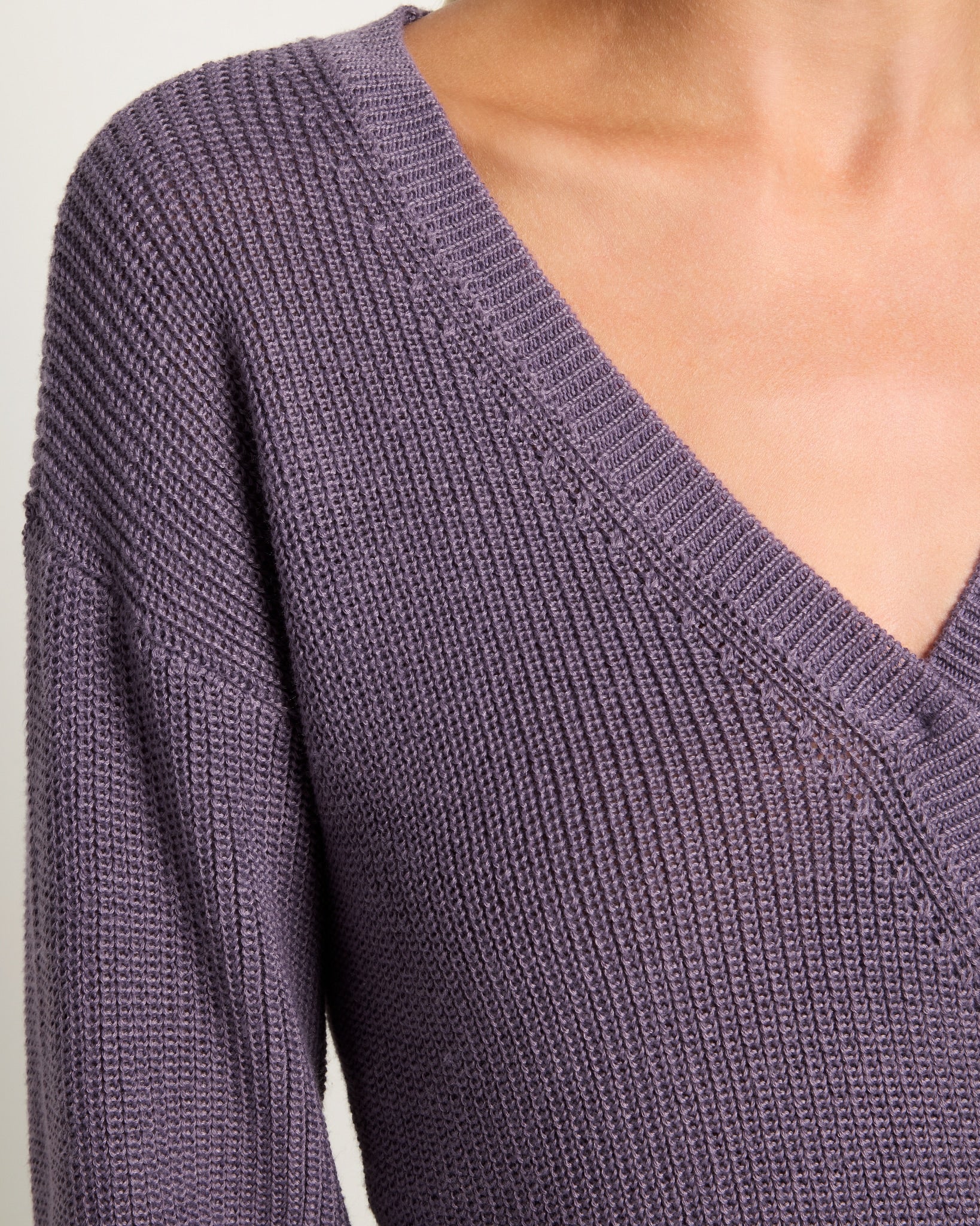 Lavender $|& Interval Surplice Wrap Sweater - SOF Full Front