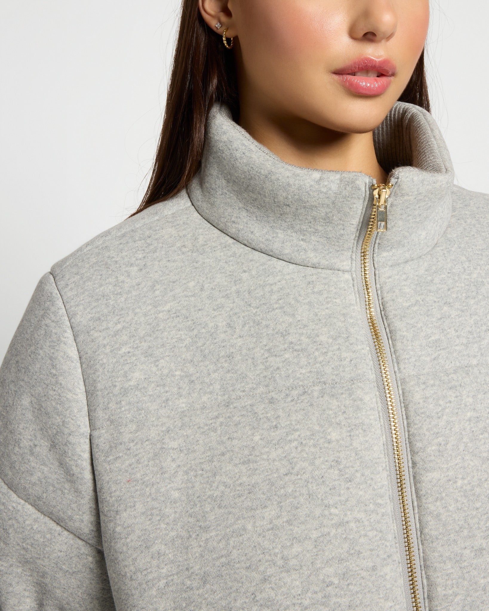 Athletic Heather $|& Interval Harmony Puffer Jacket - SOF Full Front