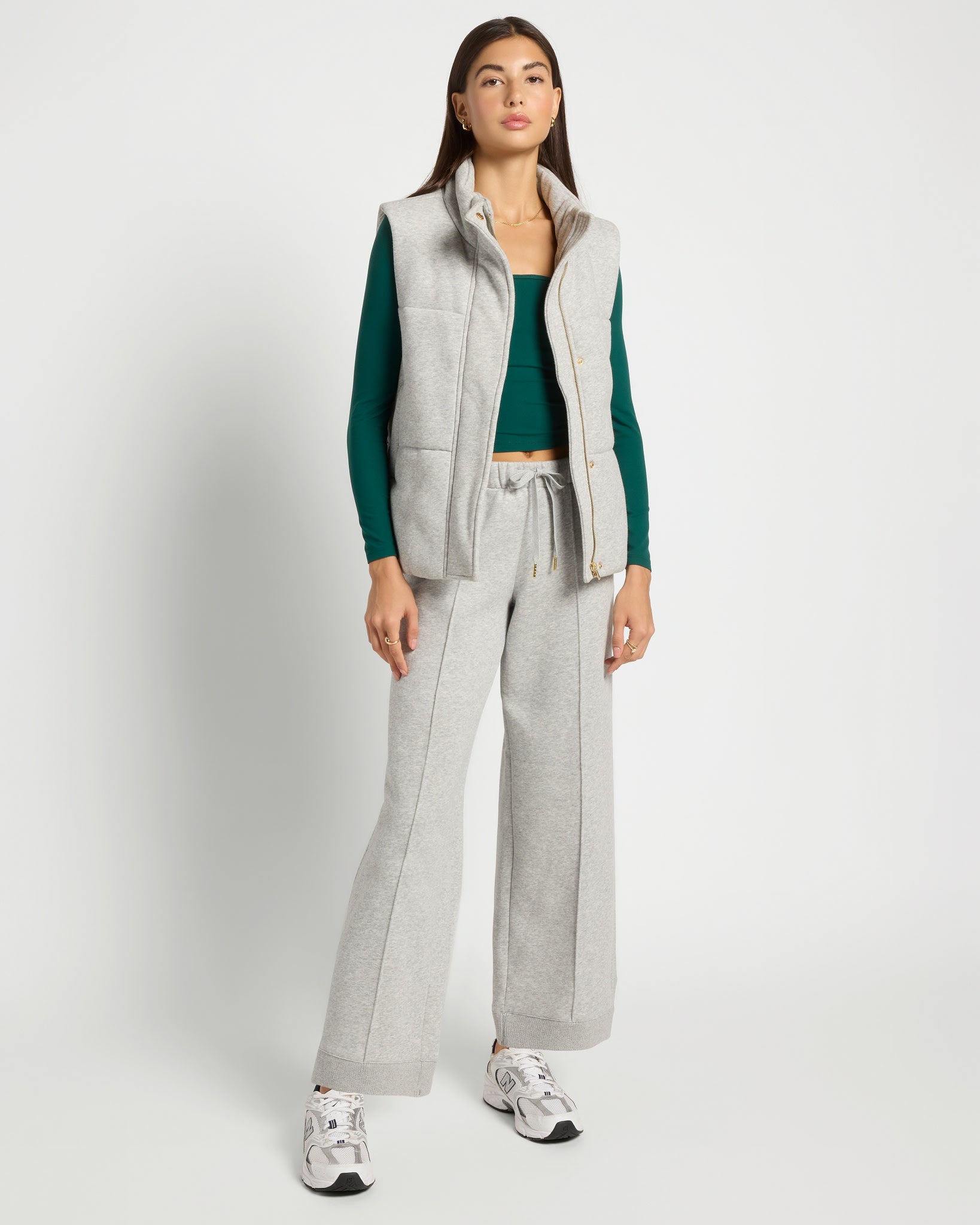 Athletic Heather $|& Interval Harmony Puffer Vest - UGC On Fig