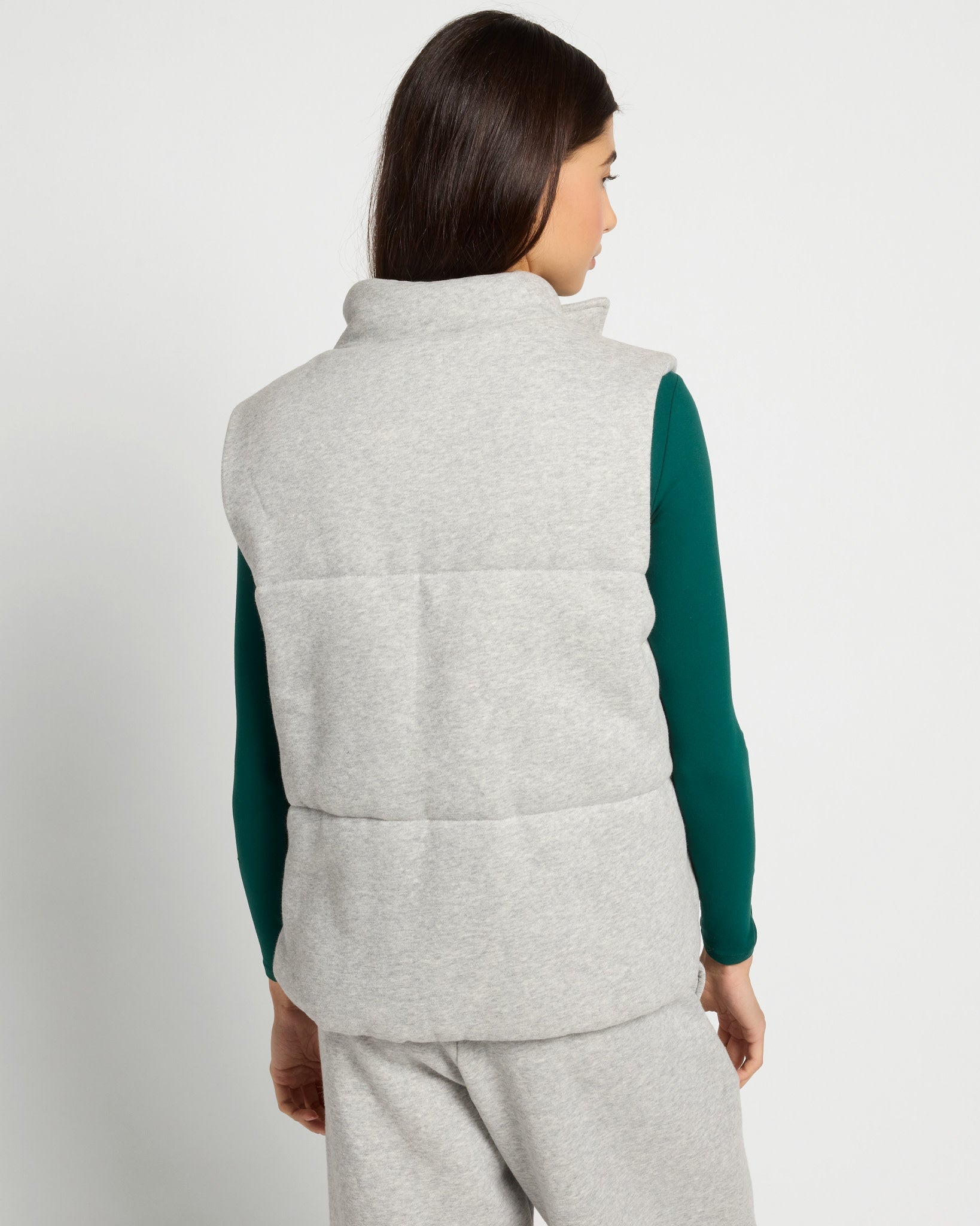 Athletic Heather $|& Interval Harmony Puffer Vest - SOF Back