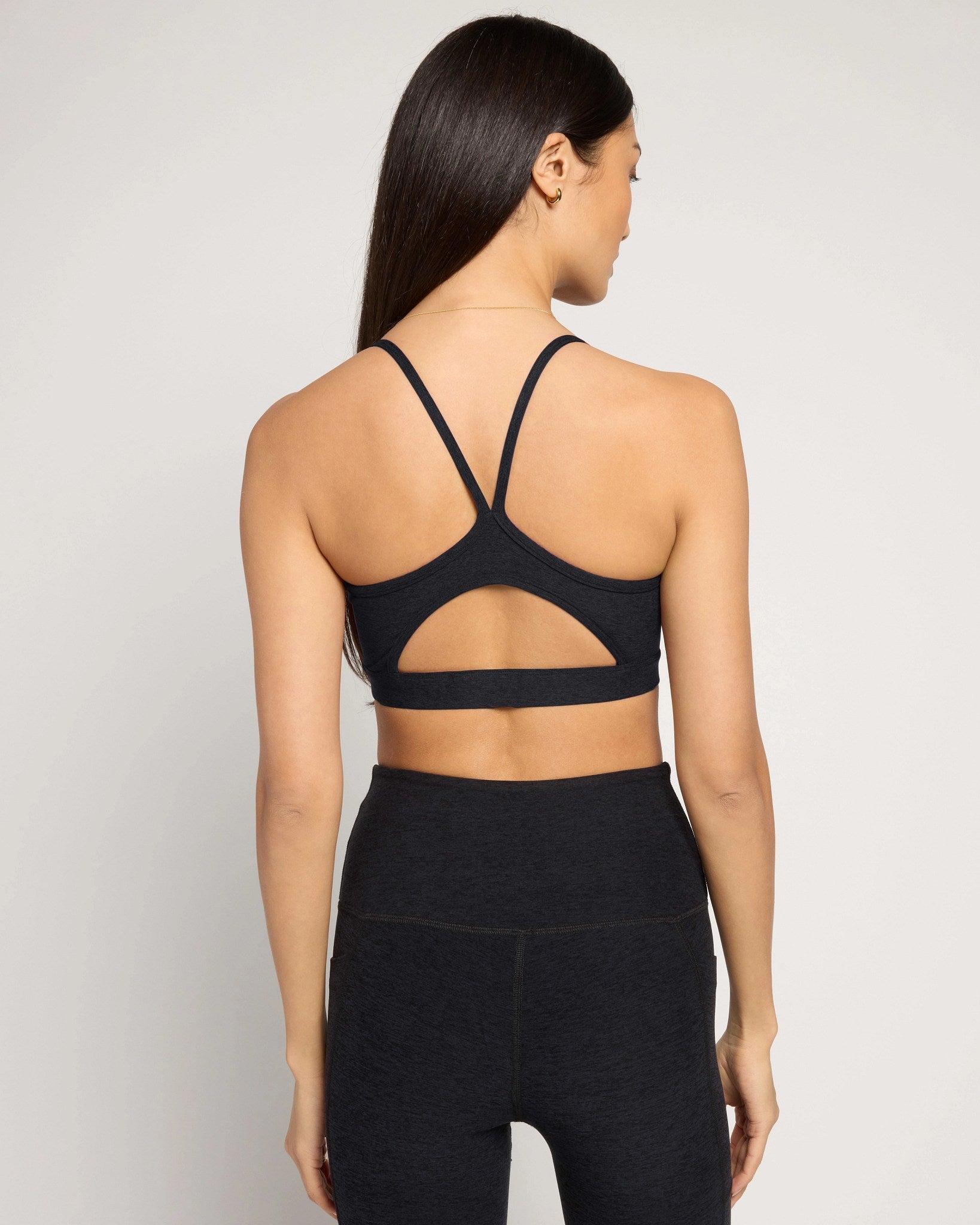 Night Sky Heather $|& Interval FlowHeather Sculpt Movement Racer Back Bra - SOF Back