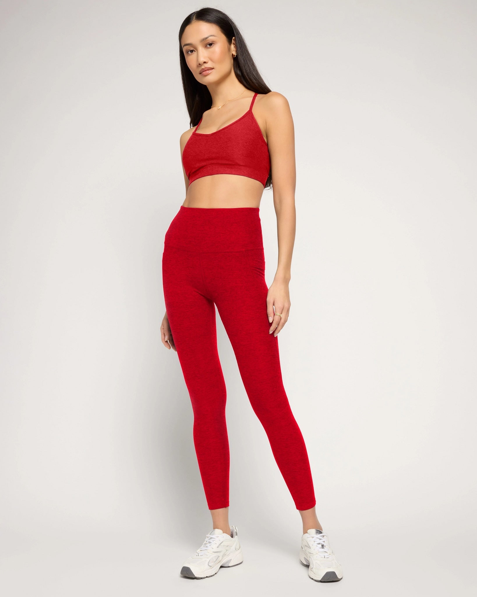 Love Red Heather $|& Interval FlowHeather Sculpt Movement Racer Back Bra - UGC On Fig