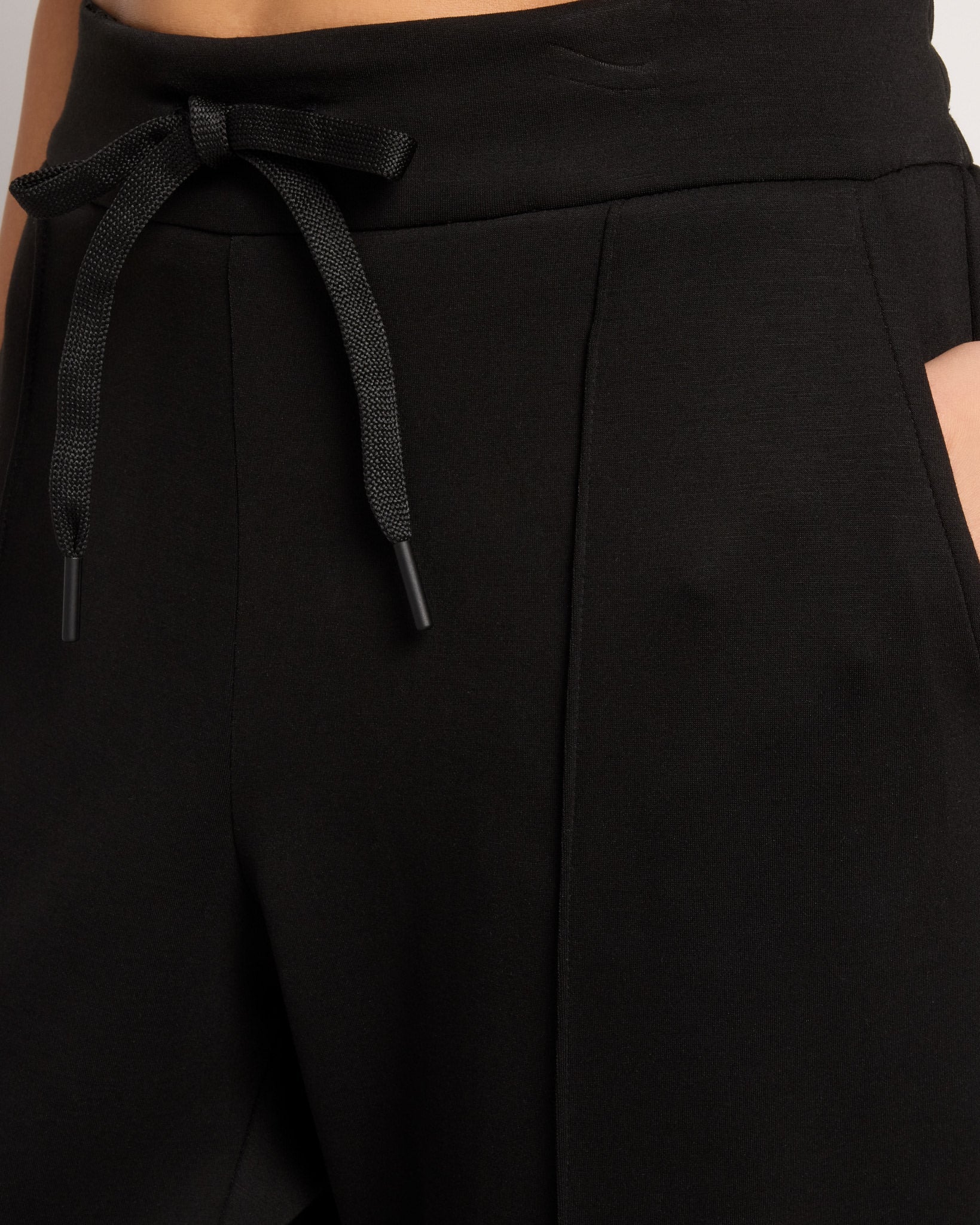 Black $|& Interval For the Win Pintuck Jogger - SOF Full Front