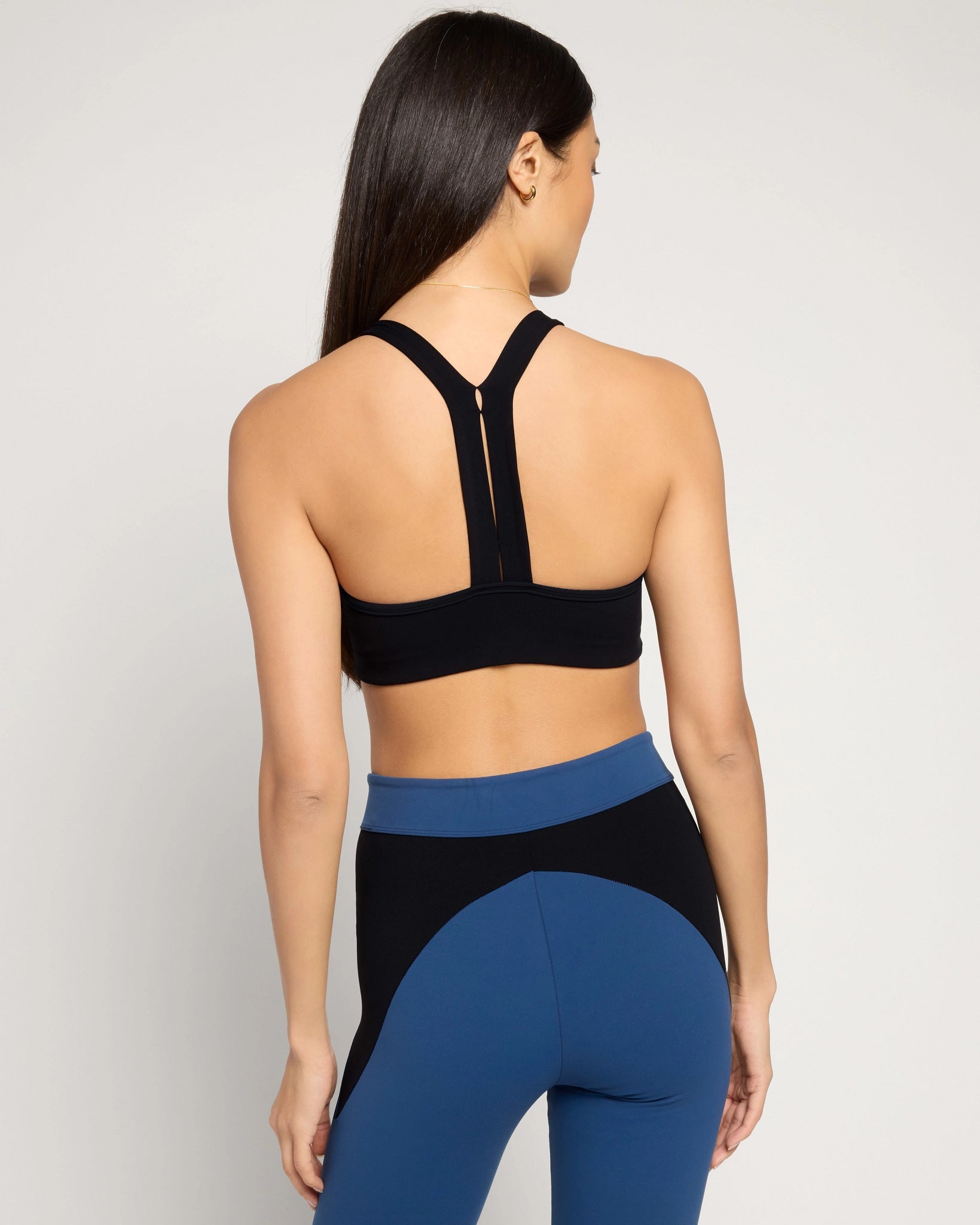 Black $|& Interval CloudLight Scoreline Bra - SOF Back