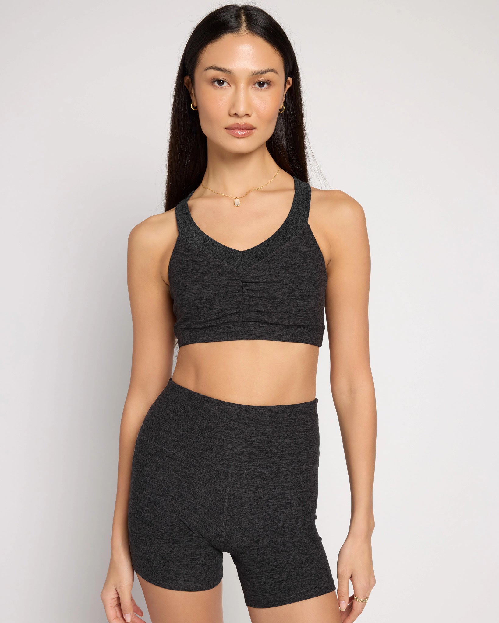 Night Sky Heather $|& Interval FlowHeather Sculpt Gem Bra - SOF Front