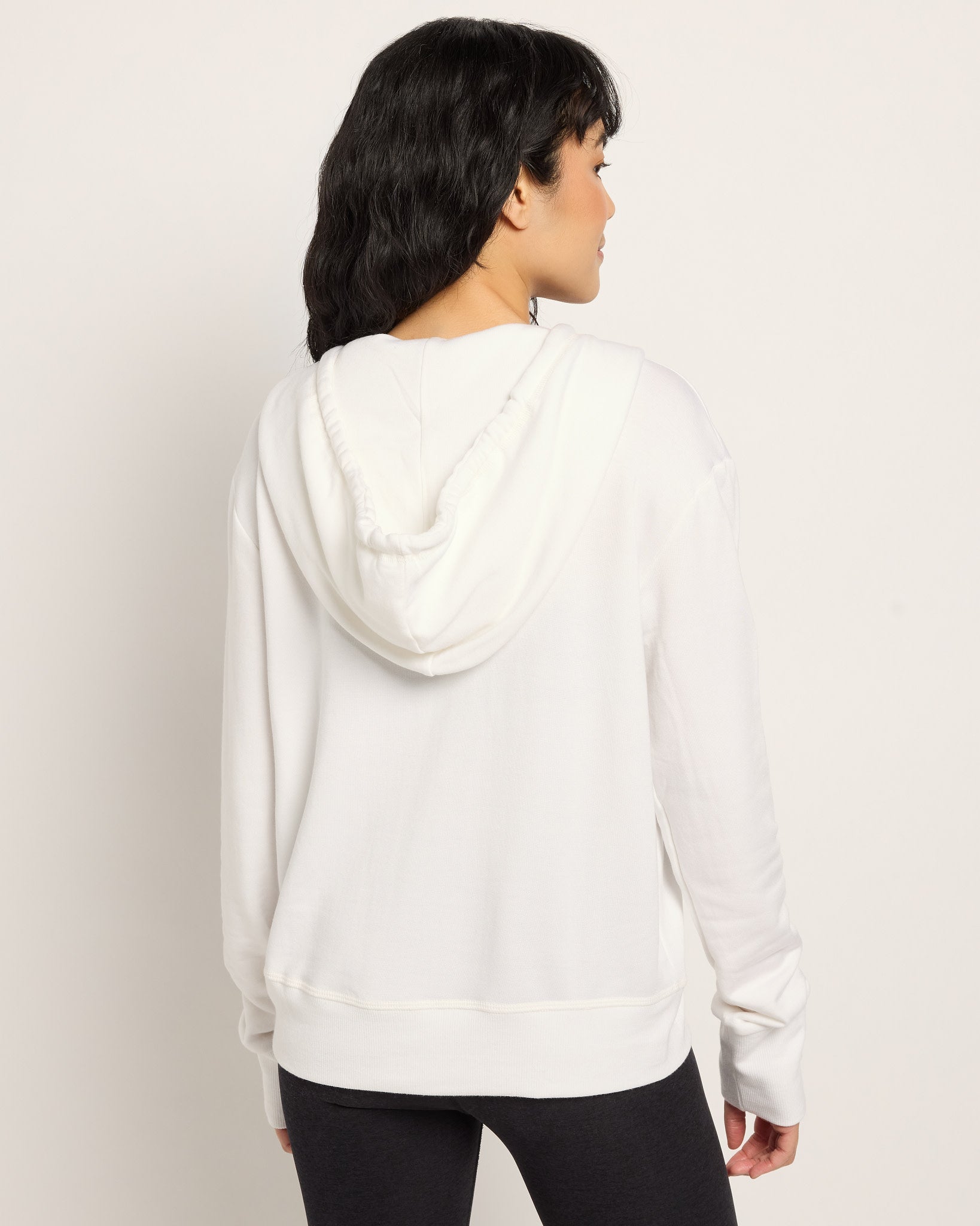 White $|& Interval Flex Fleece Zip Hoodie - SOF Back
