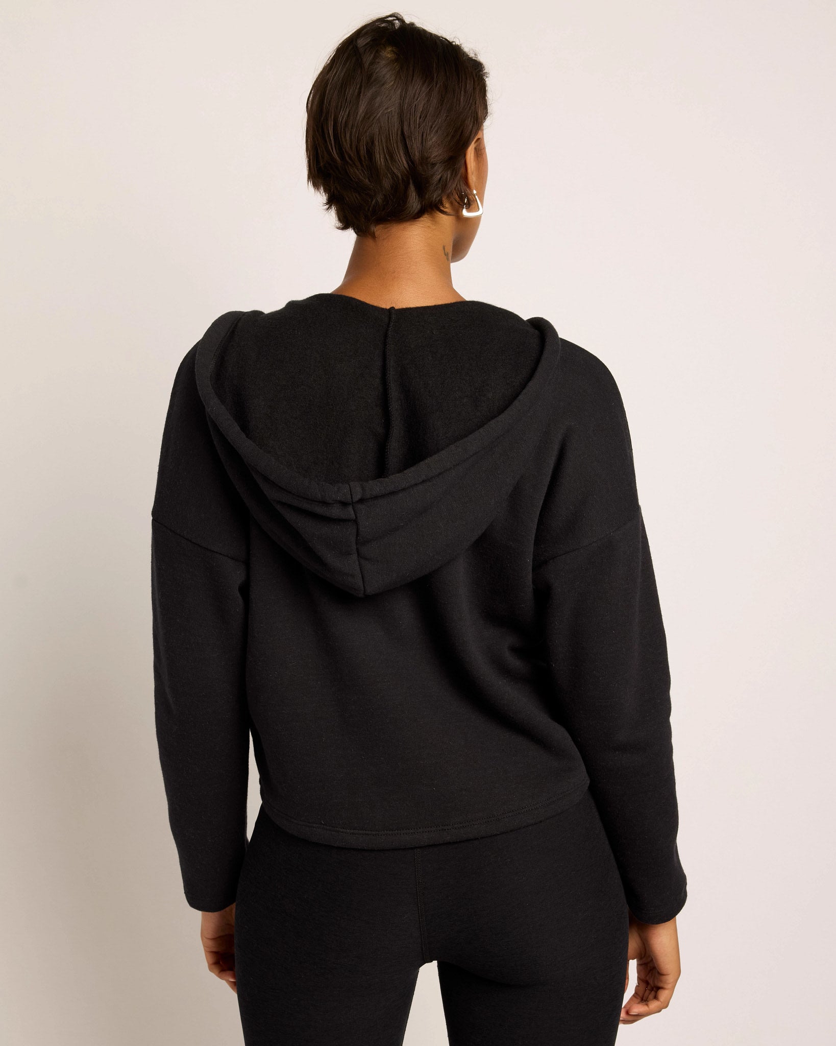 Black $|& Interval Tri-Blend Fleece Graceful Hoodie - SOF Back