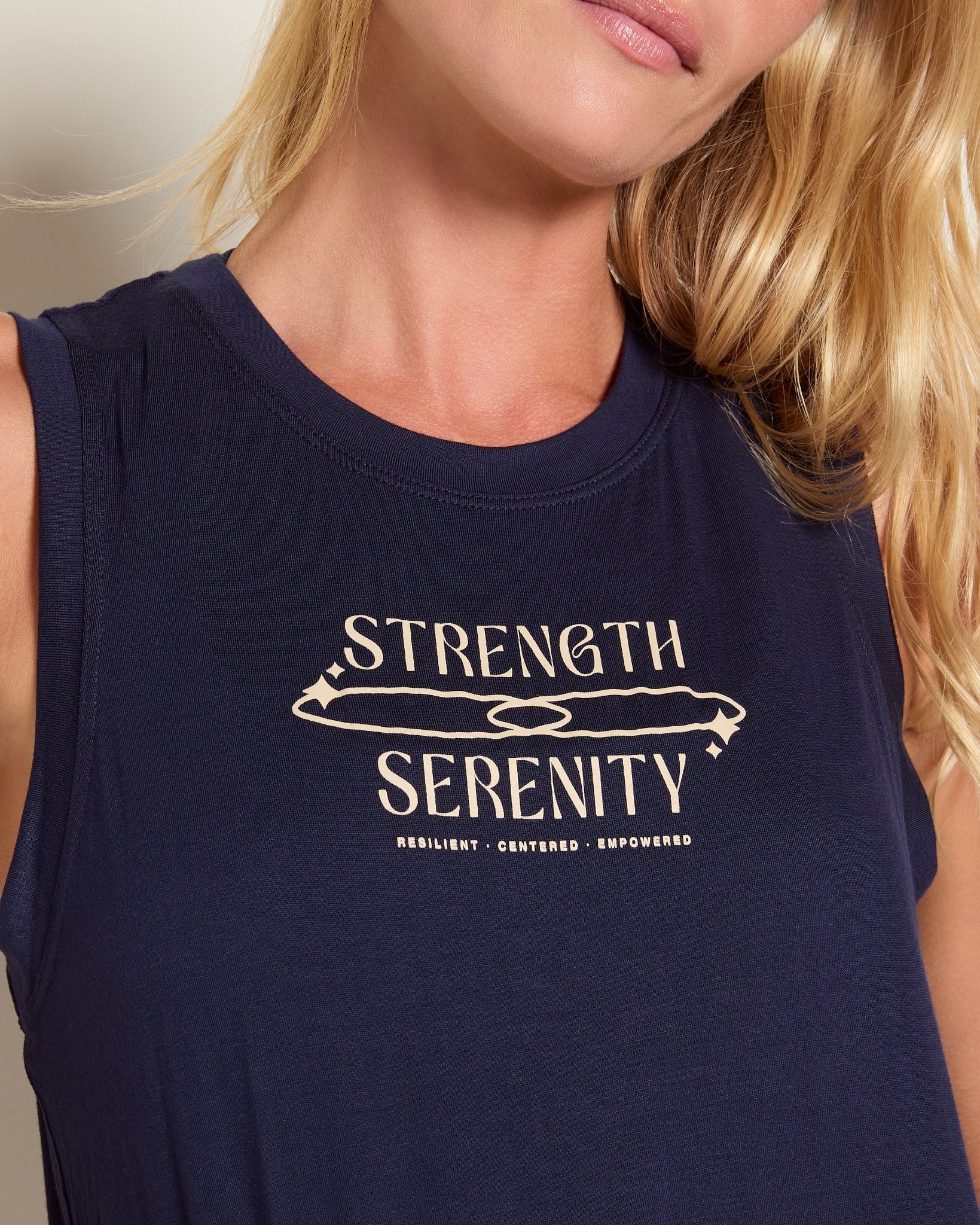 Navy $|& Interval Terrain Muscle Tank - VOF Front