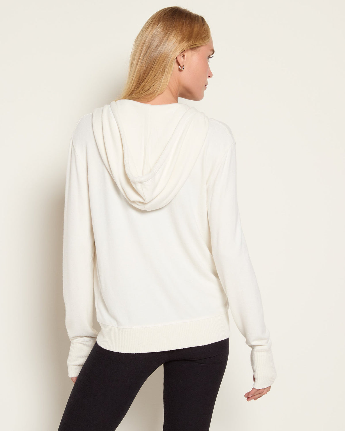 Cream $|& Interval Hacci Zip Hoodie - SOF Back